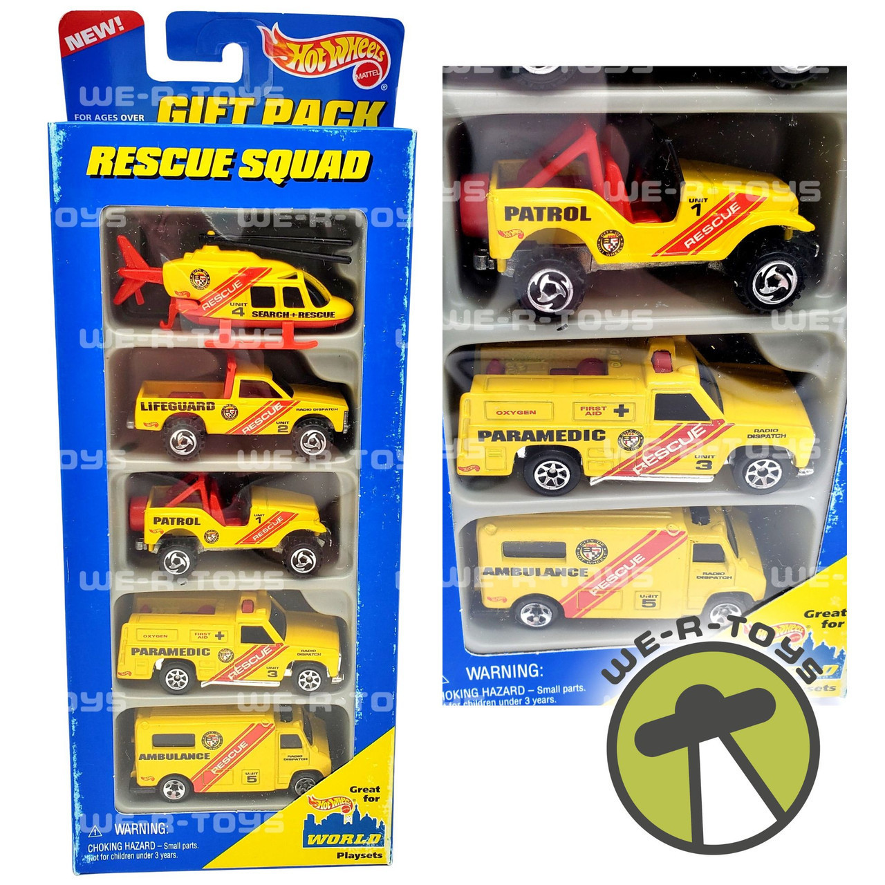 Hot Wheels World Gift Pack Rescue Squad Set of 5 Cars #17489