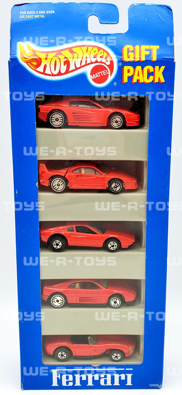 Hot Wheels Ferrari Gift Pack Set of 5 Cars #12405 Mattel 1993 NEW