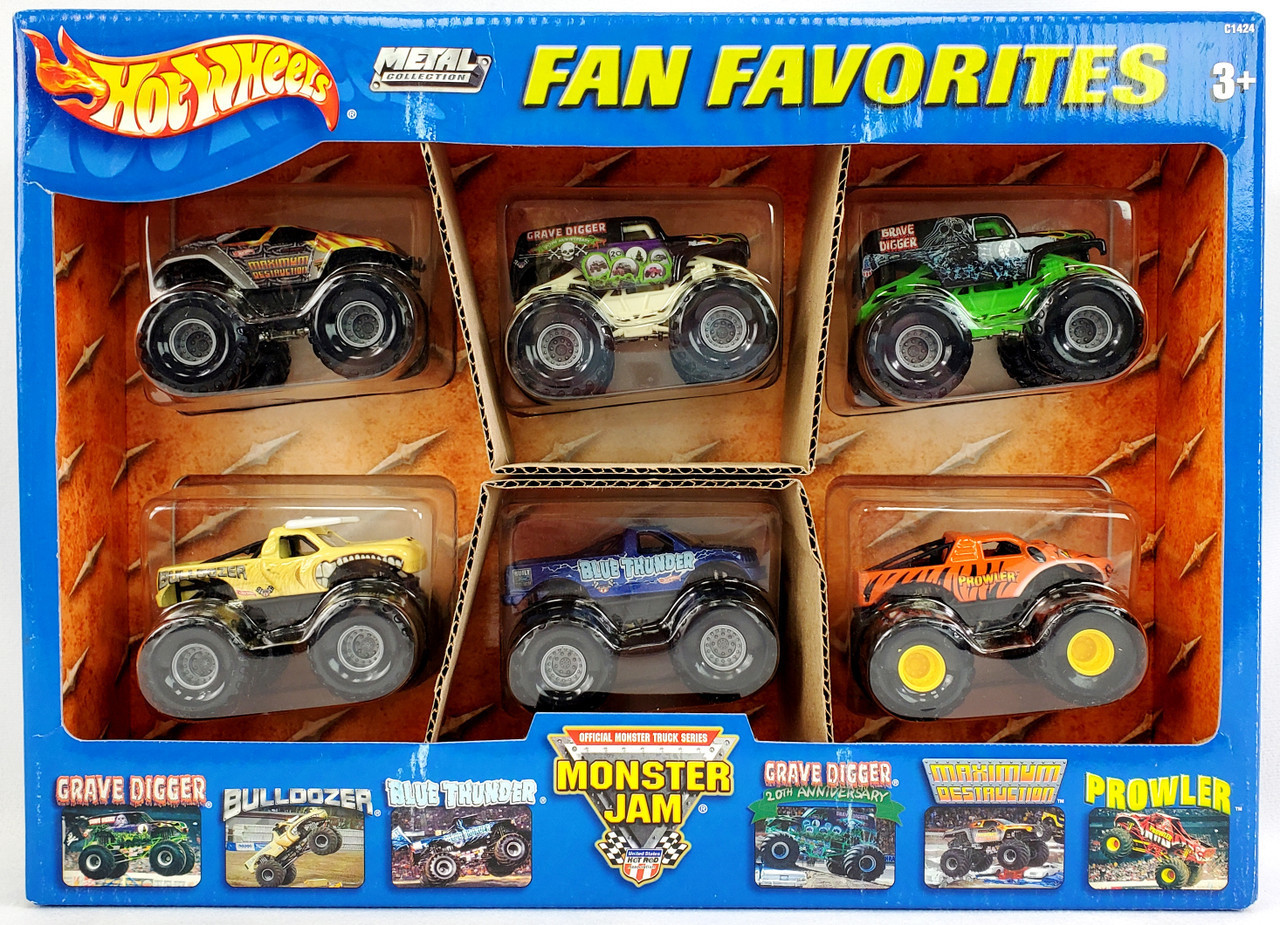 Hot Wheels Monster Jam 6台セット Hot Wheels Monster Jam Metal Collection Fan Favorites Mattel 2003