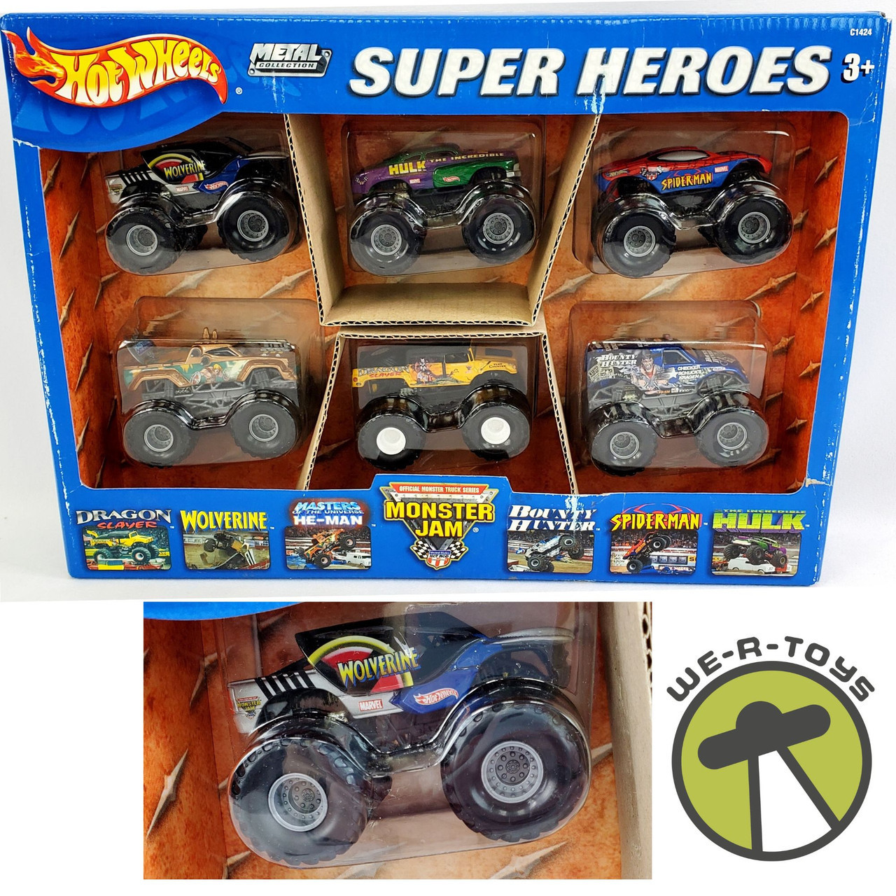 Hot Wheels Monster Jam Metal Collection Super Heros Mattel 2003