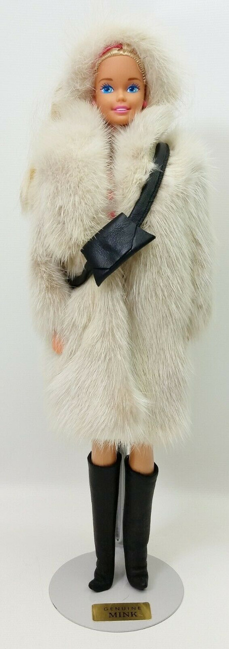 Barbie In Vericci Accessories Lara's Genuine Mink Fur Coat And