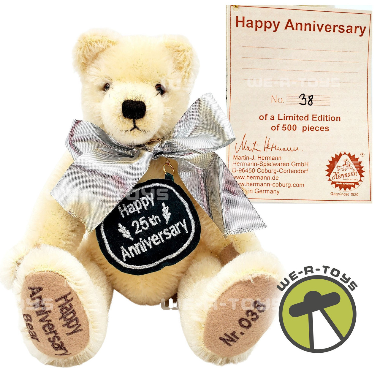 Hermann Happy 25th Anniversary Teddy Bear Limited No. 38 of