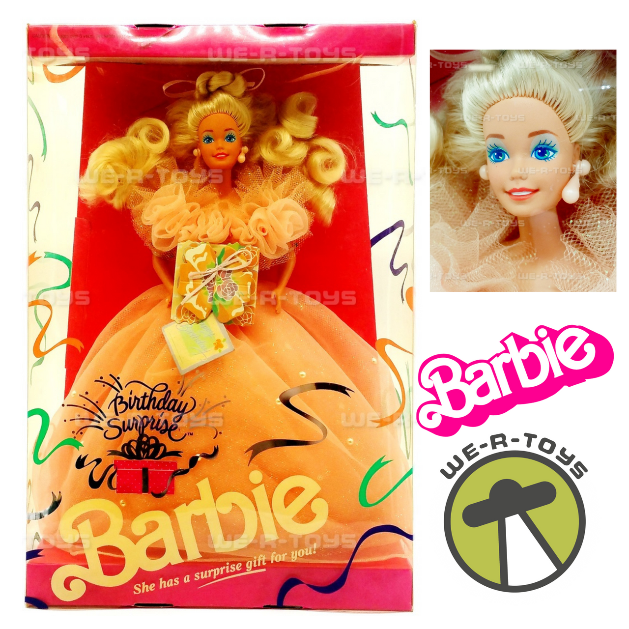 Birthday Surprise Barbie Doll w Surprise Gift For You! 1991