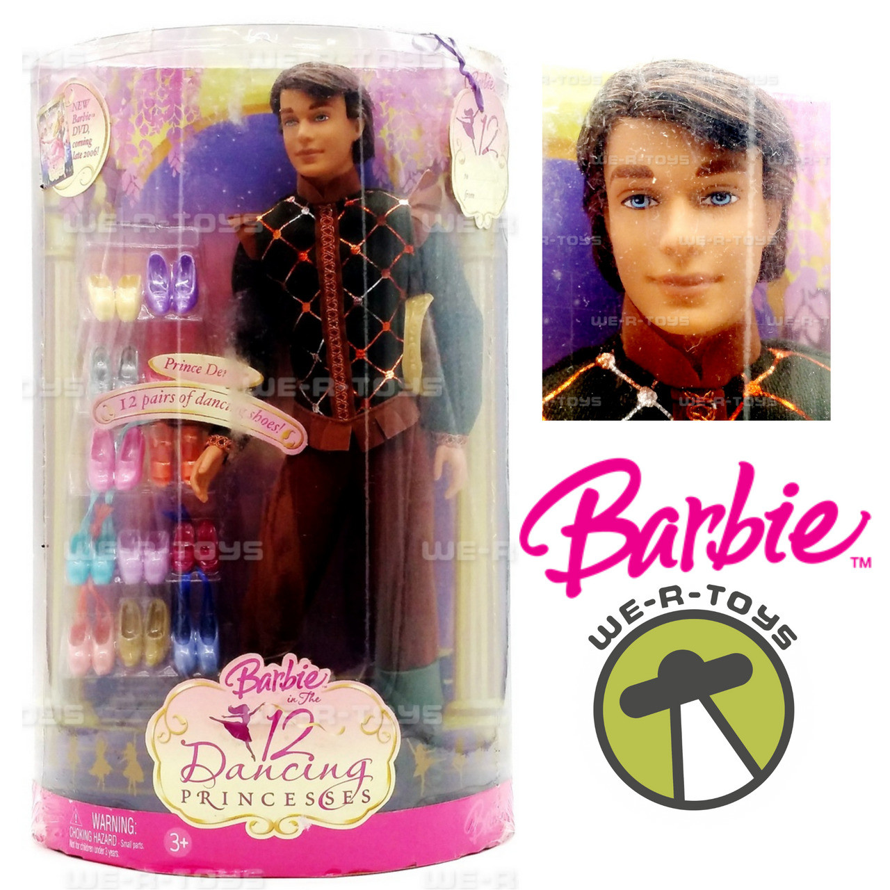 Barbie in The 12 Dancing Princesses Prince Derek Doll 2006 Mattel no J8891