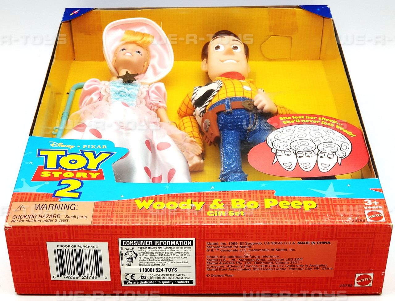 Disney Pixar Toy Story 2 Woody & Bo Peep Dolls Gift Set 1999