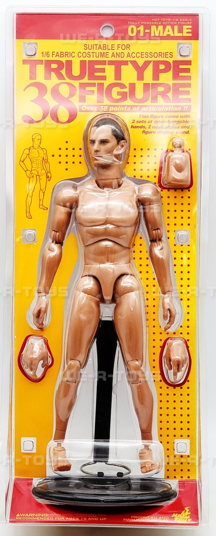 TrueType 38 Figure 01-Male Caucasian Poseable Figure Hot Toys 2008