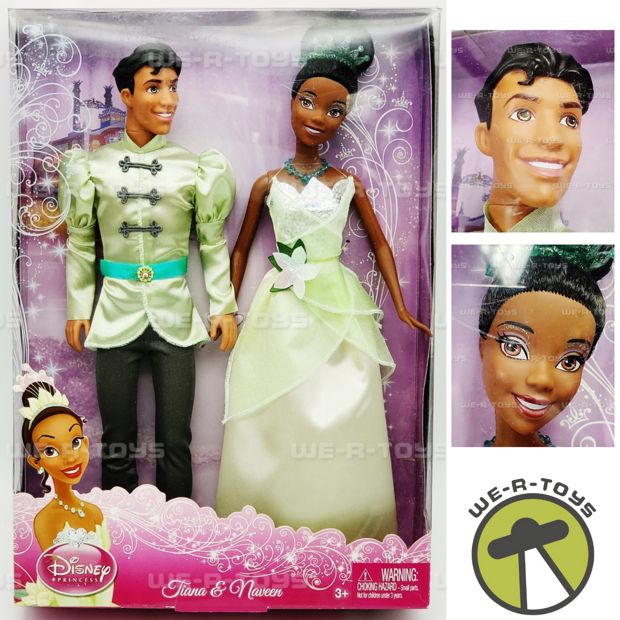 Disney's Princess and the Frog Tiana & Naveen Dolls 2010 Mattel