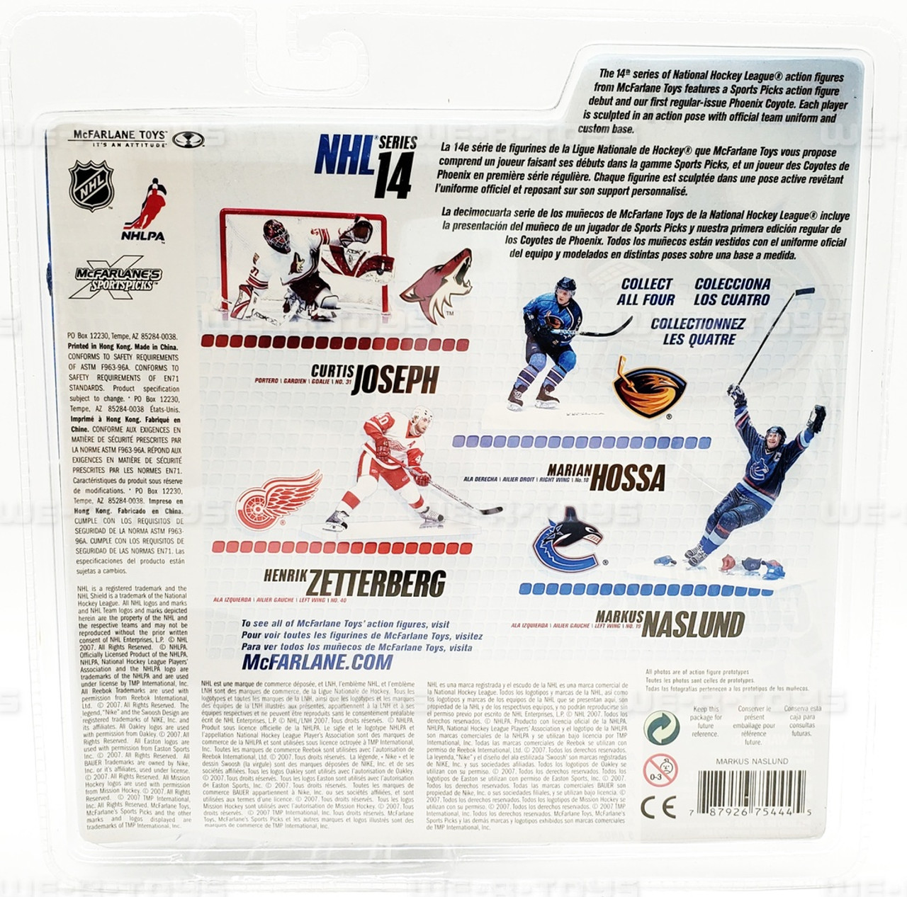 NHL Vancouver Canucks #19 Markus Naslund Action Figure McFarlane Toys 2003  NEW - We-R-Toys
