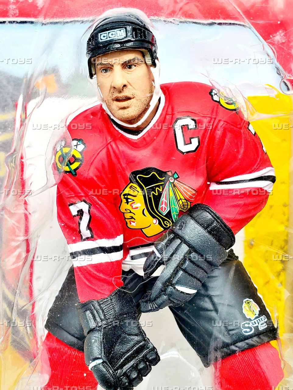 Chris Chelios フィギュア シリーズ7 NHL Chris Chelios Action Figure Chicago Blackhawks #7 Red Jersey