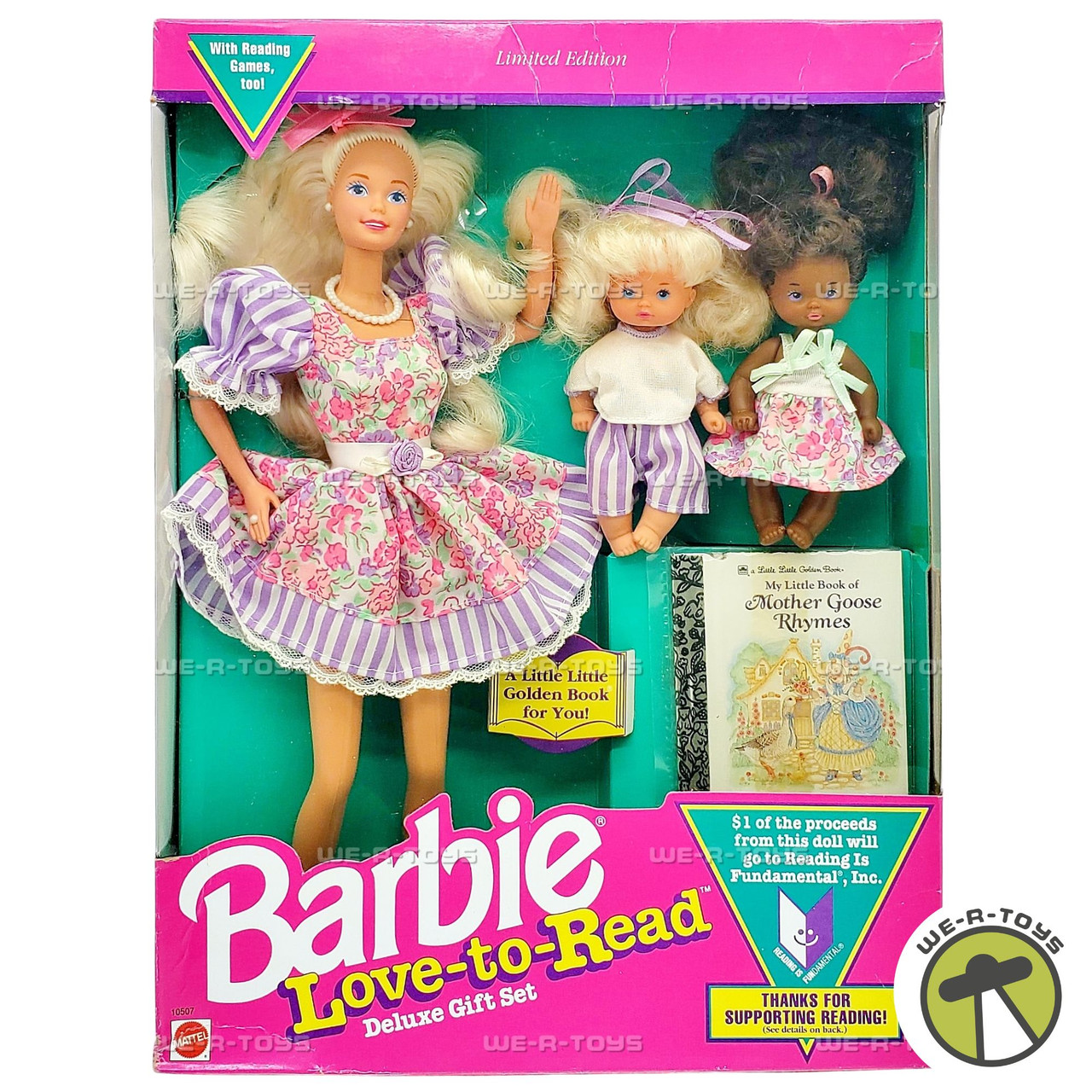 Barbie Love to Read Deluxe Gift Set w 3 Dolls Limited Edition 1992