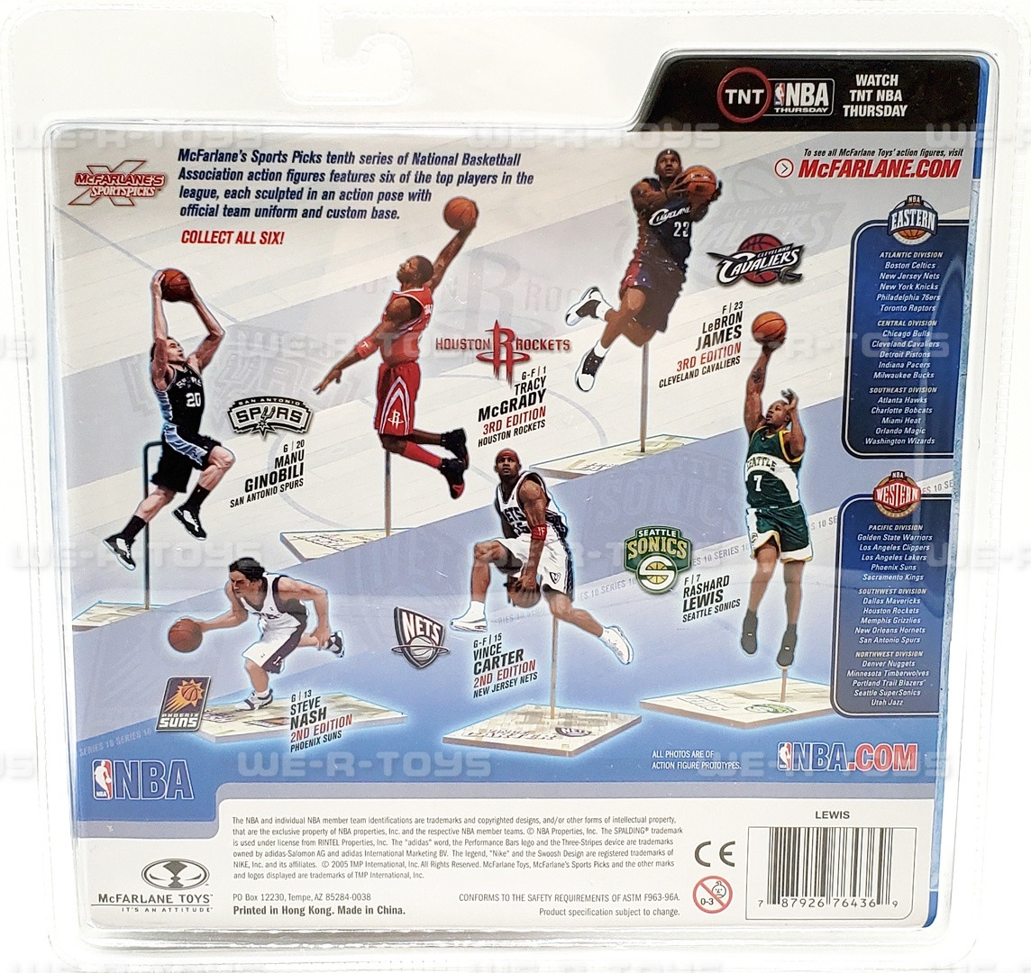 NBA Series 10 Rashard Lewis Action Figure Seattle Sonics #7