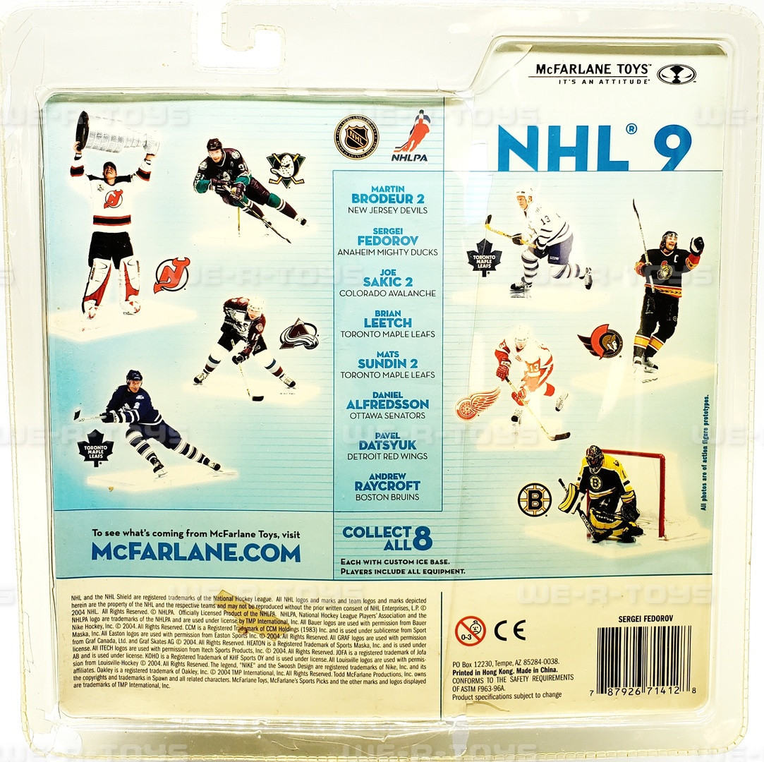 NHL Series 9 Sergei Fedorov Action Figure Mighty Ducks of Anaheim