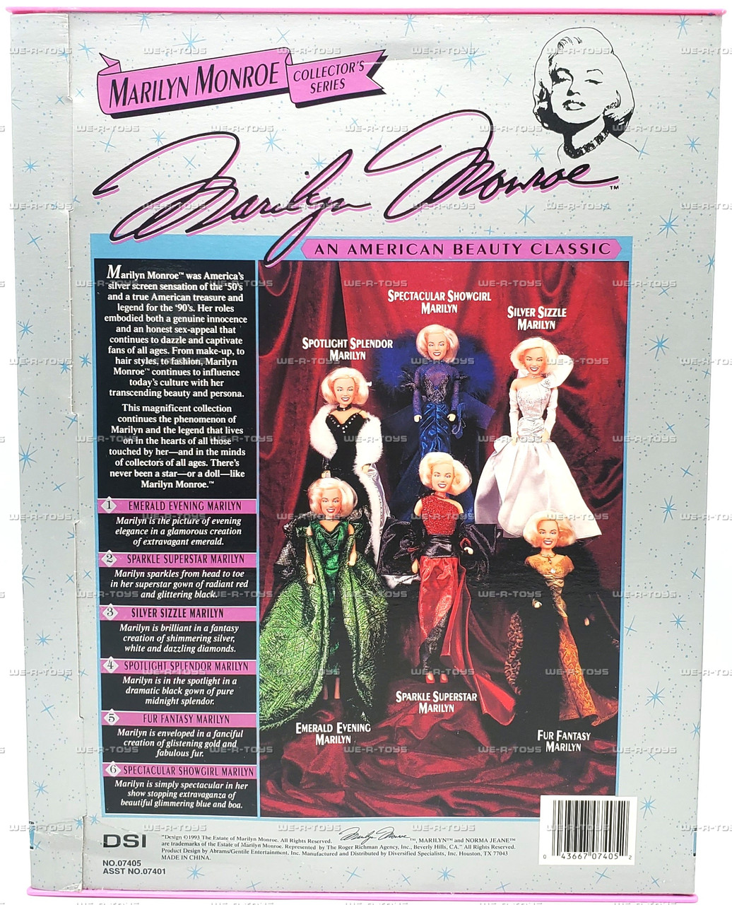 Marilyn Monroe Collector Series No. 2 Sparkle Superstar Doll 1993