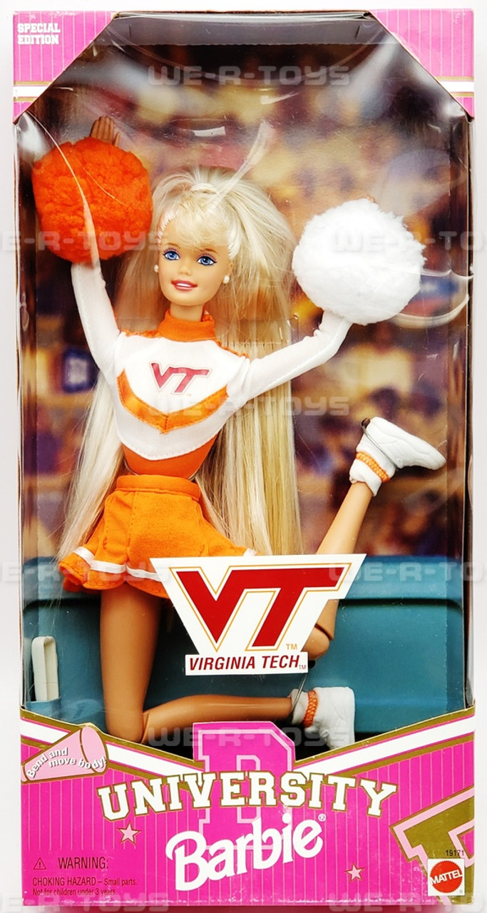 University Barbie Virginia Tech University Cheerleader Doll Special Edition  1996