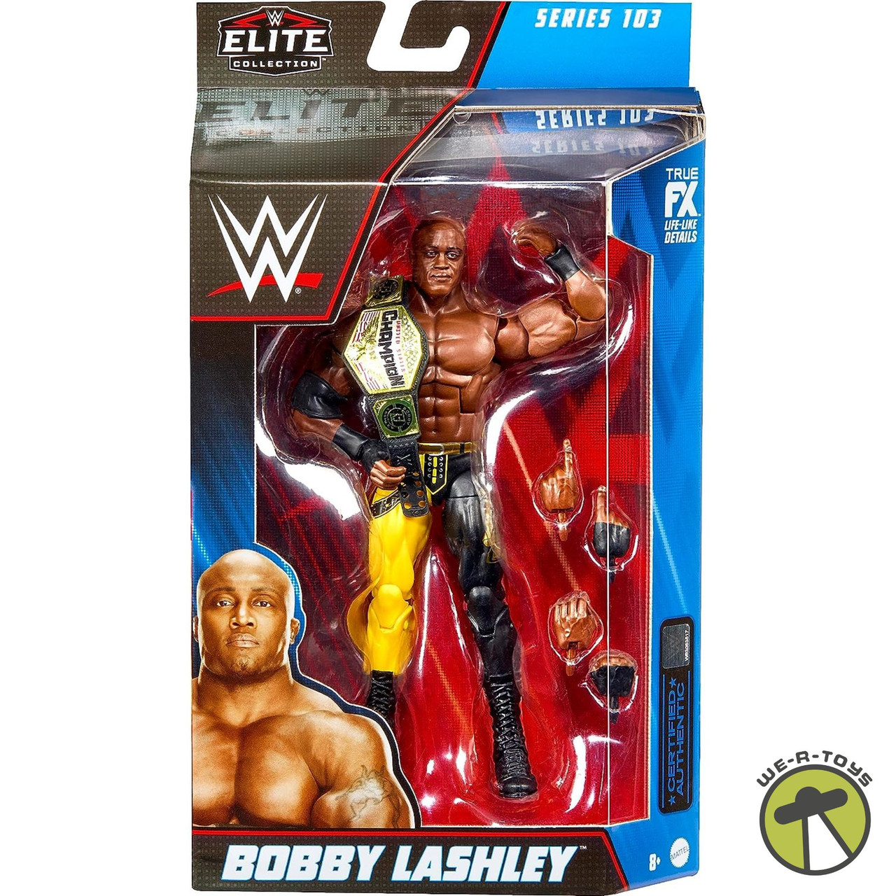 WWE Elite Collection - Bobby Lashley Action Figure, da 15,24 cm da collezione, snodata, mani intercambiabili, accessori iconici, per i fan WWE, Giocattolo e regalo per Bambini 8+ Anni, HDF46