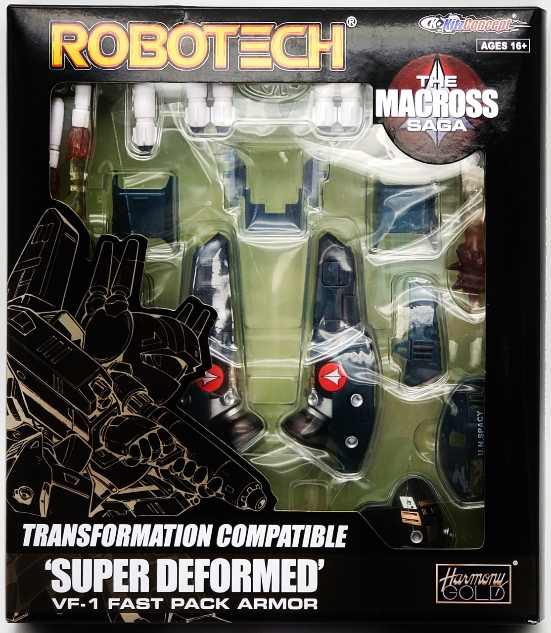 Robotech The Macross Saga Super Deformed VF-1 Fast Pack Armor Set
