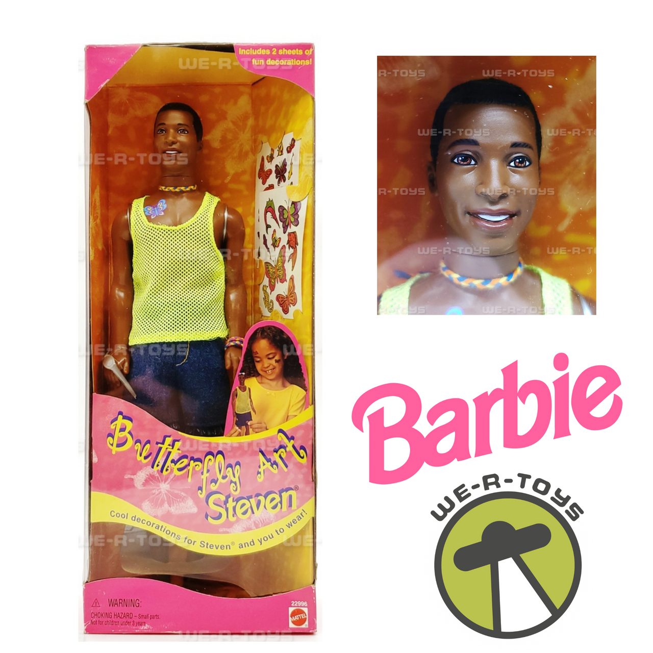 Mattel - Poupée Barbie Butterfly Art Tattoo Barbie - 1998 Mattel - Poupée Barbie Butterfly Art Tattoo Barbie - 1998
