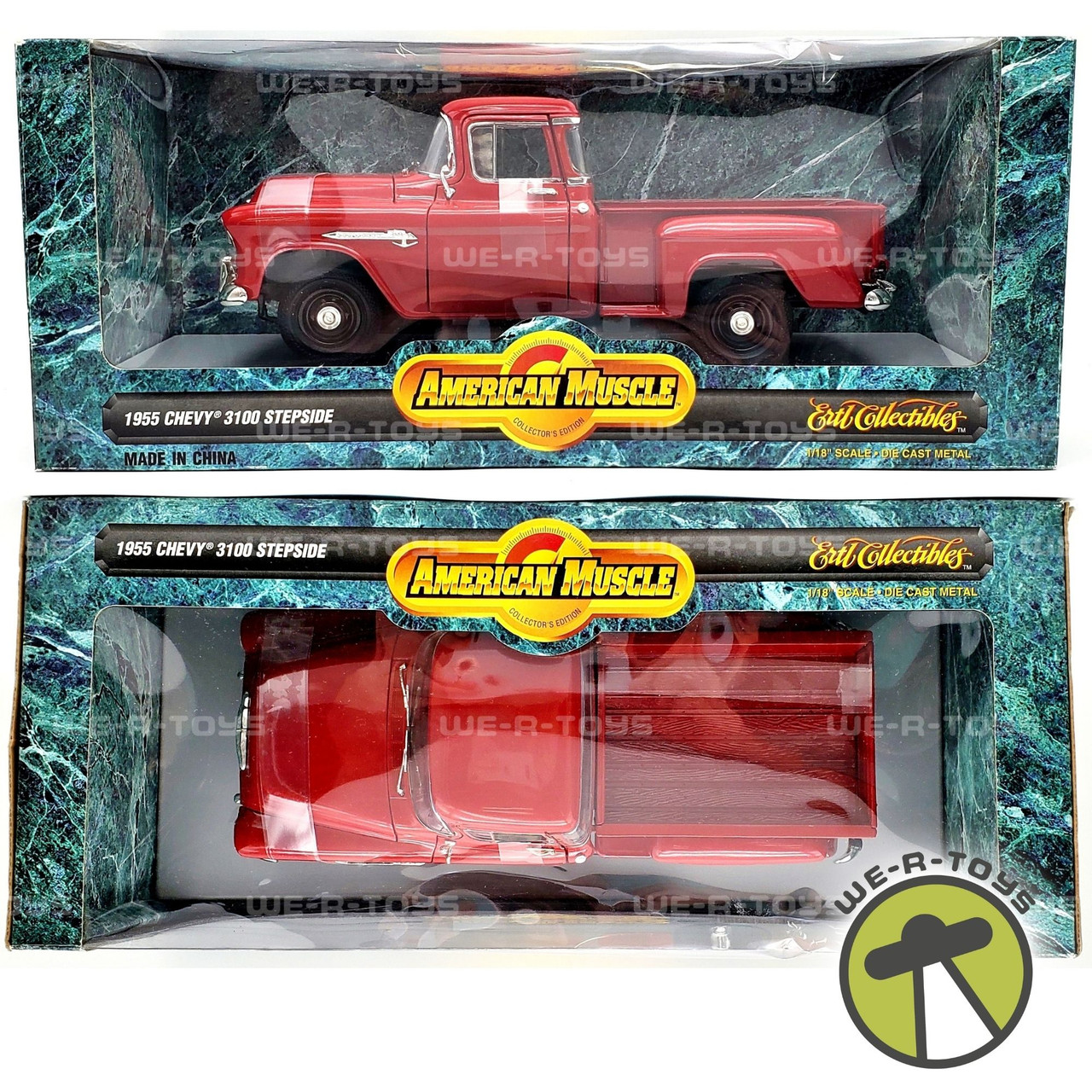 American Muscle 1955 Chevy 3100 Stepside Truck Red ERTL