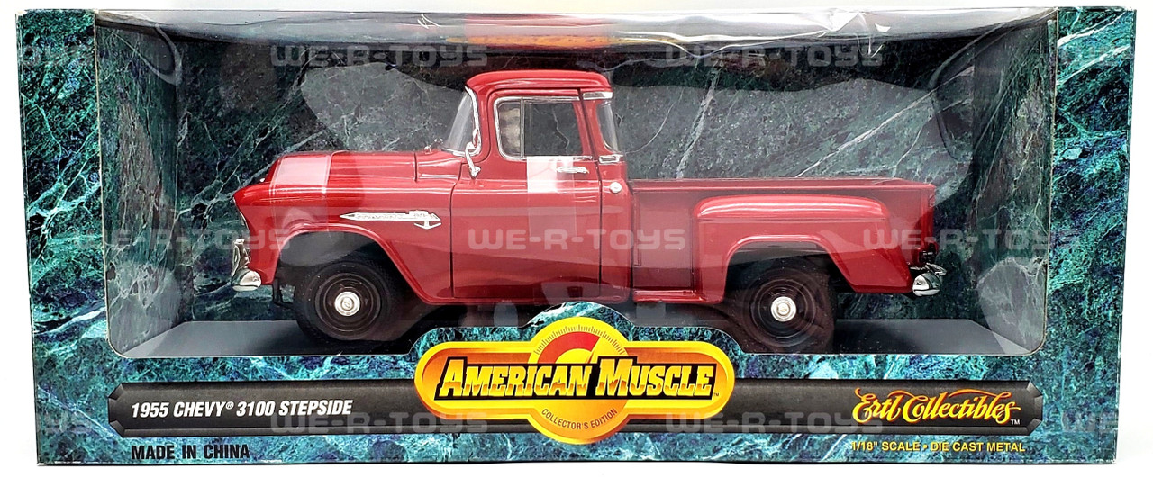 American Muscle 1955 Chevy 3100 Stepside Truck Red ERTL