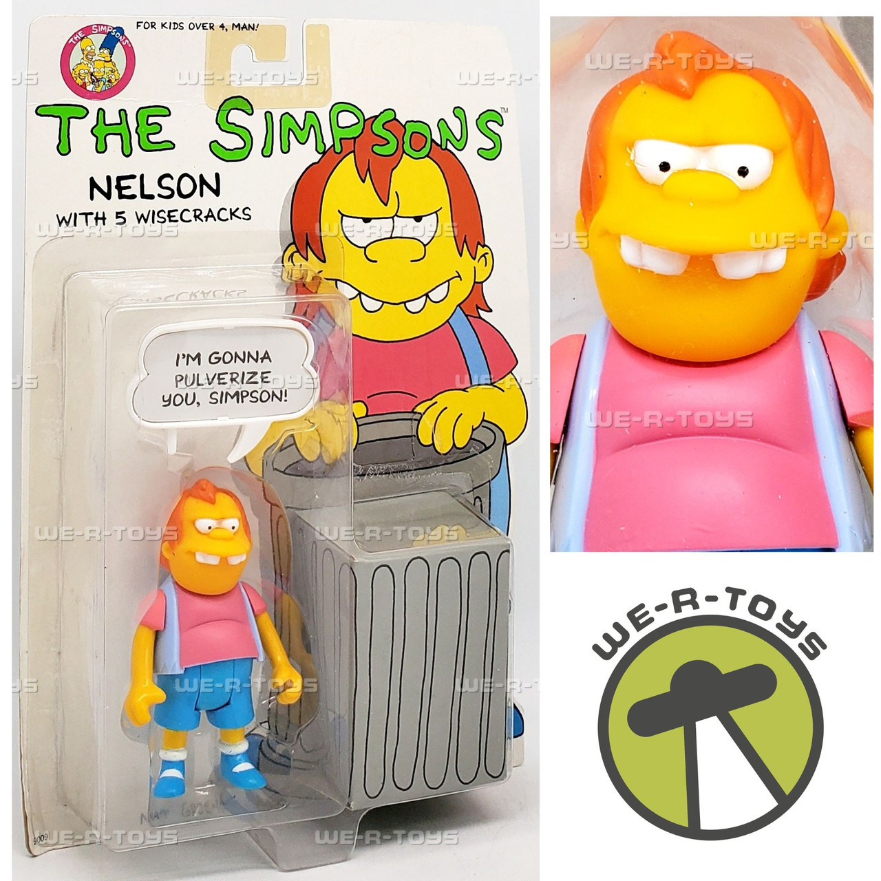 The Simpson's Nelson with 5 Wisecracks Poseable Figure 1990 Mattel