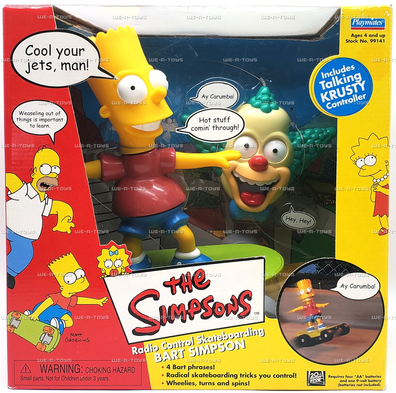 The Simpsons Radio Control Skateboarding Bart Simpson W/ Krusty