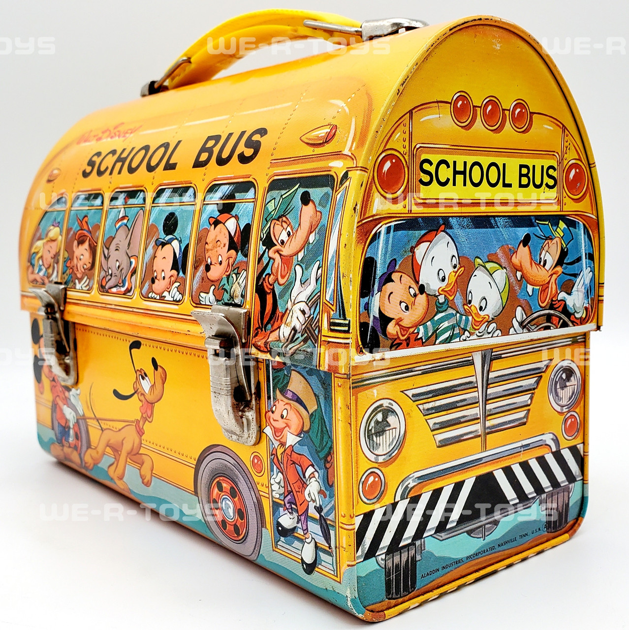 Disney, Other, Walt Disney Vintage School Bus Lunch Box With Thermos Very  Good Condition