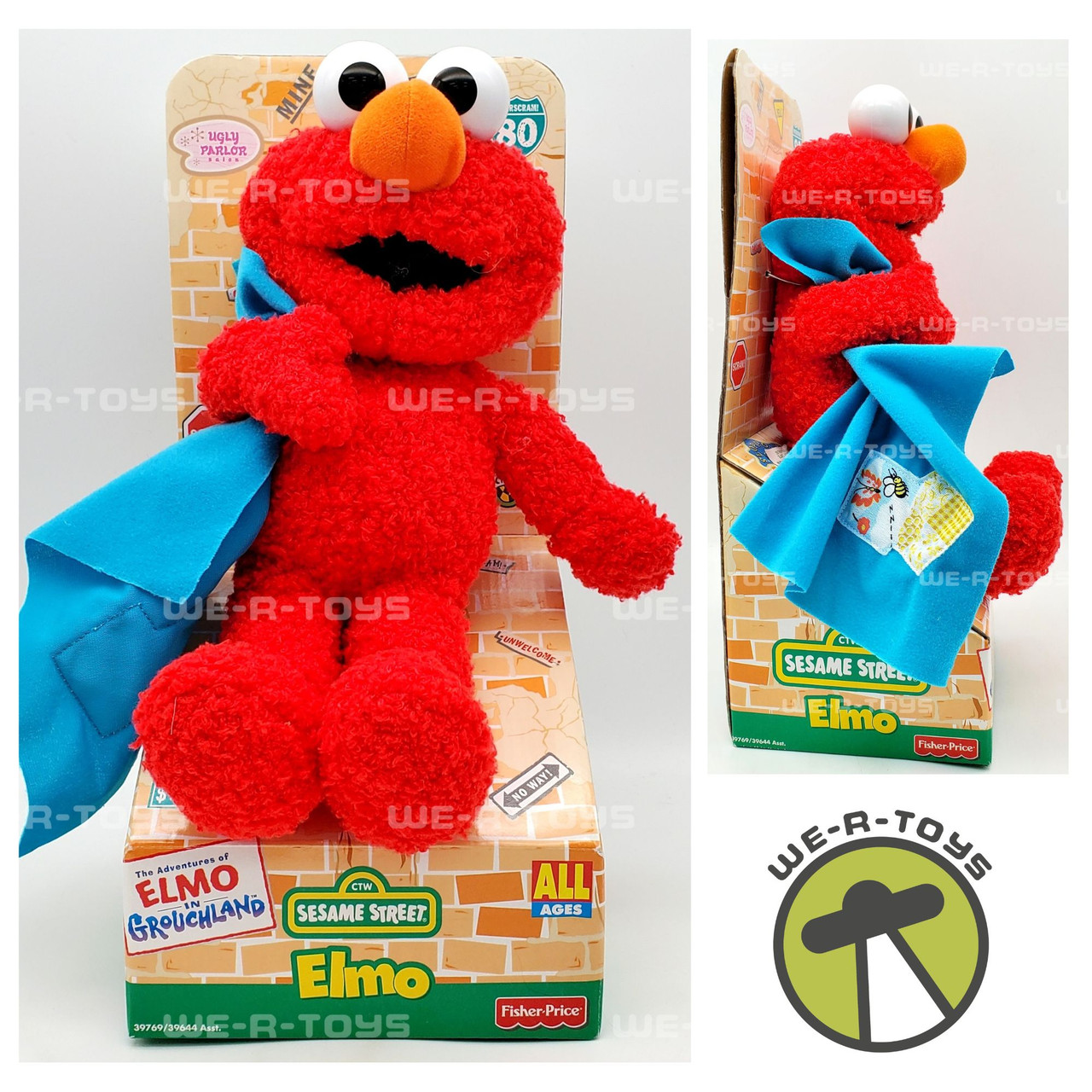 The Adventures of Elmo in Grouchland Elmo Plush with Blanket Fisher ...