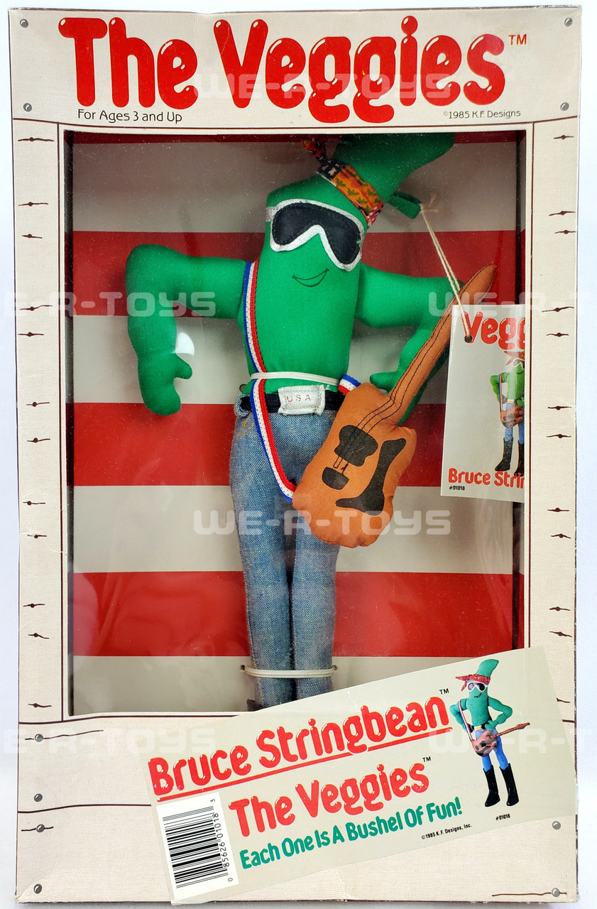 The Veggies Bruce Stringbean 1985 K.F. Designs #01018 NFRB - We-R-Toys