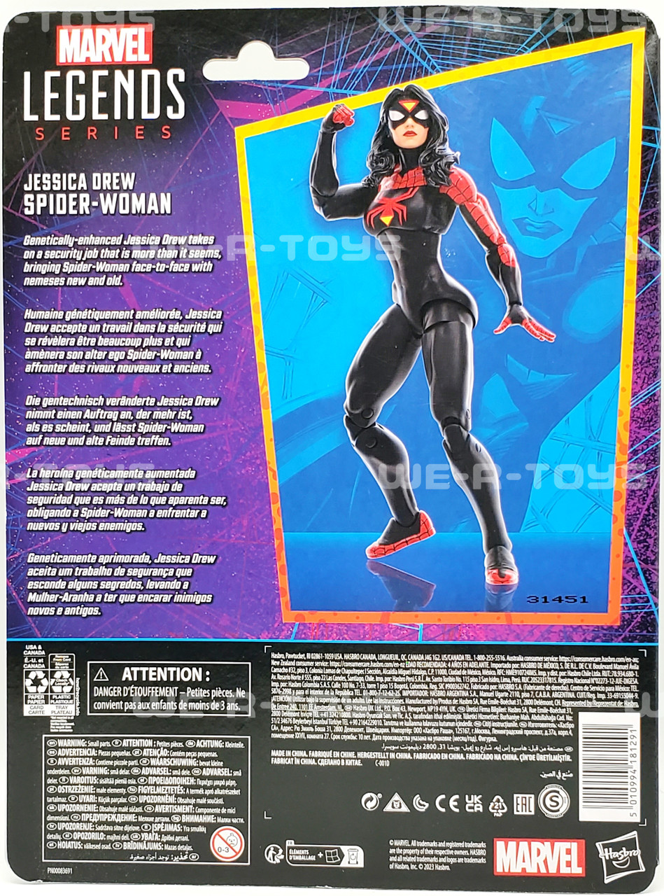 Spider-Man Marvel Legends Series Jessica Drew Spider-Woman, Legends  Collectible 6 Inch Action Figures, 2 Accessories