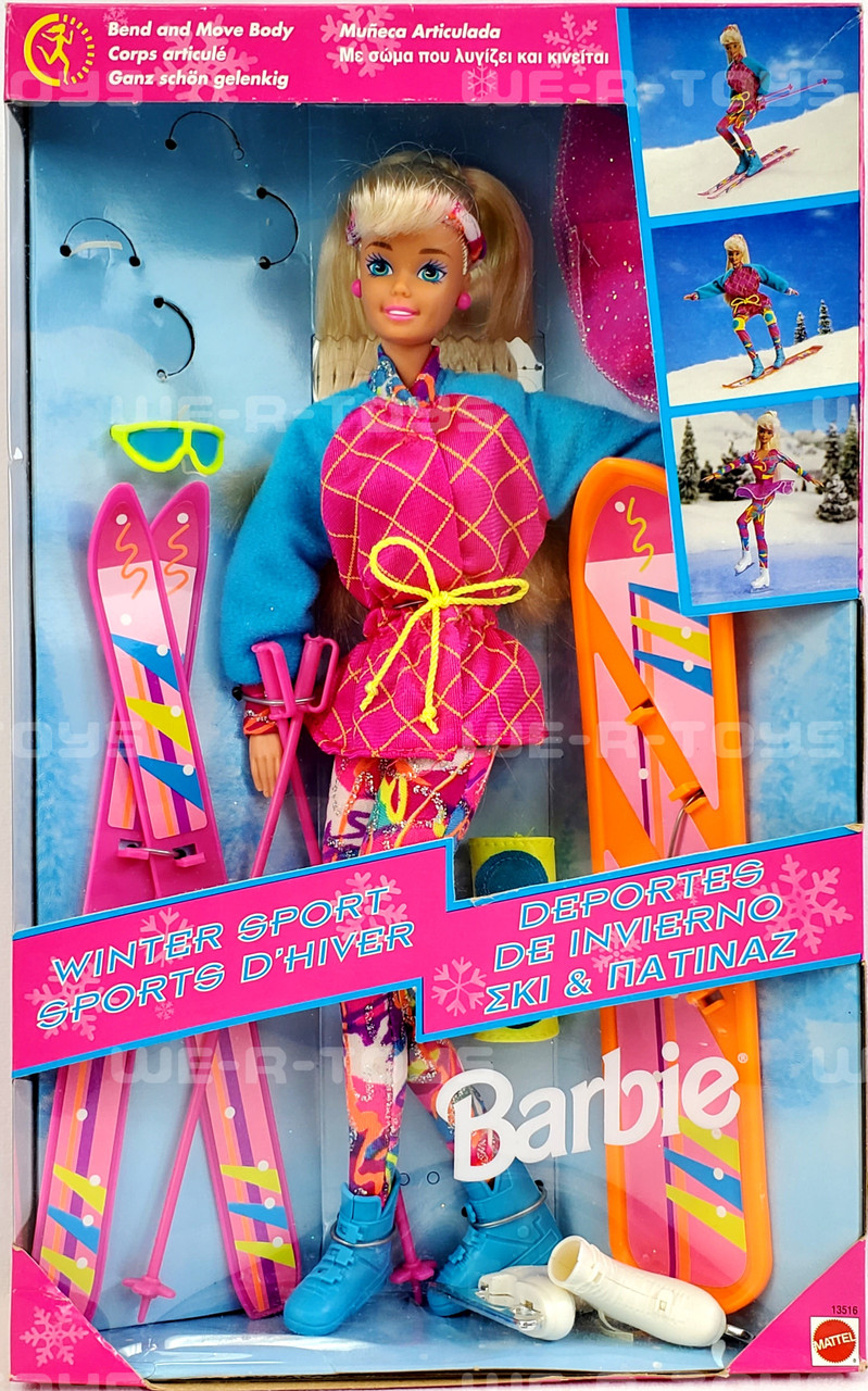 Barbie Winter Sport Bend and Move Body Doll 1994 Mattel #13516