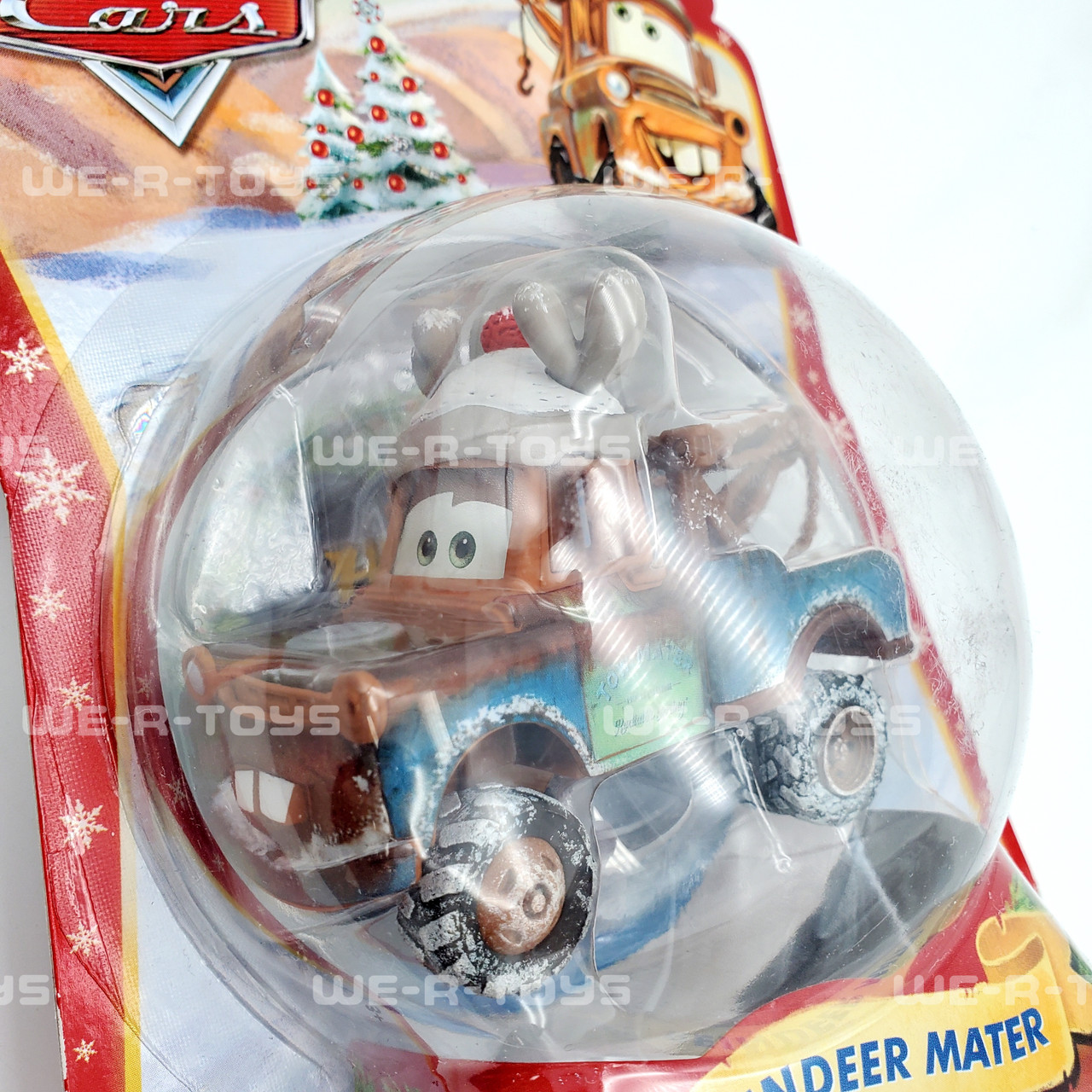 Disney Pixar Cars Reindeer Mater Ornament Toy Christmas Mattel