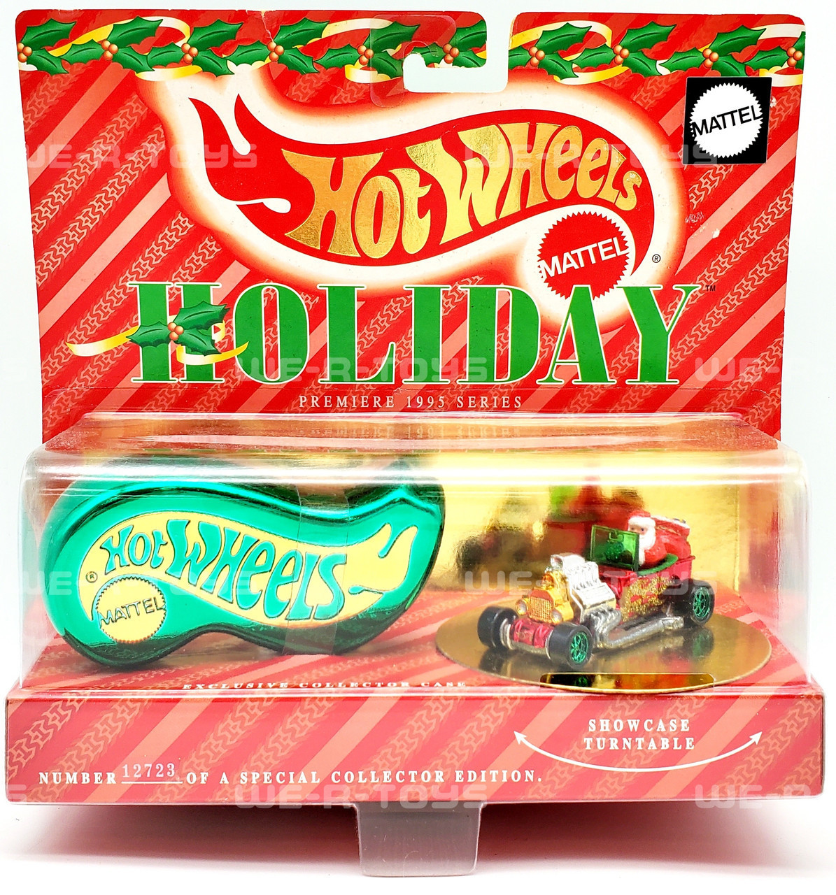 Hot Wheels Holiday Premiere 1995 Series Santa in RED Car #12723