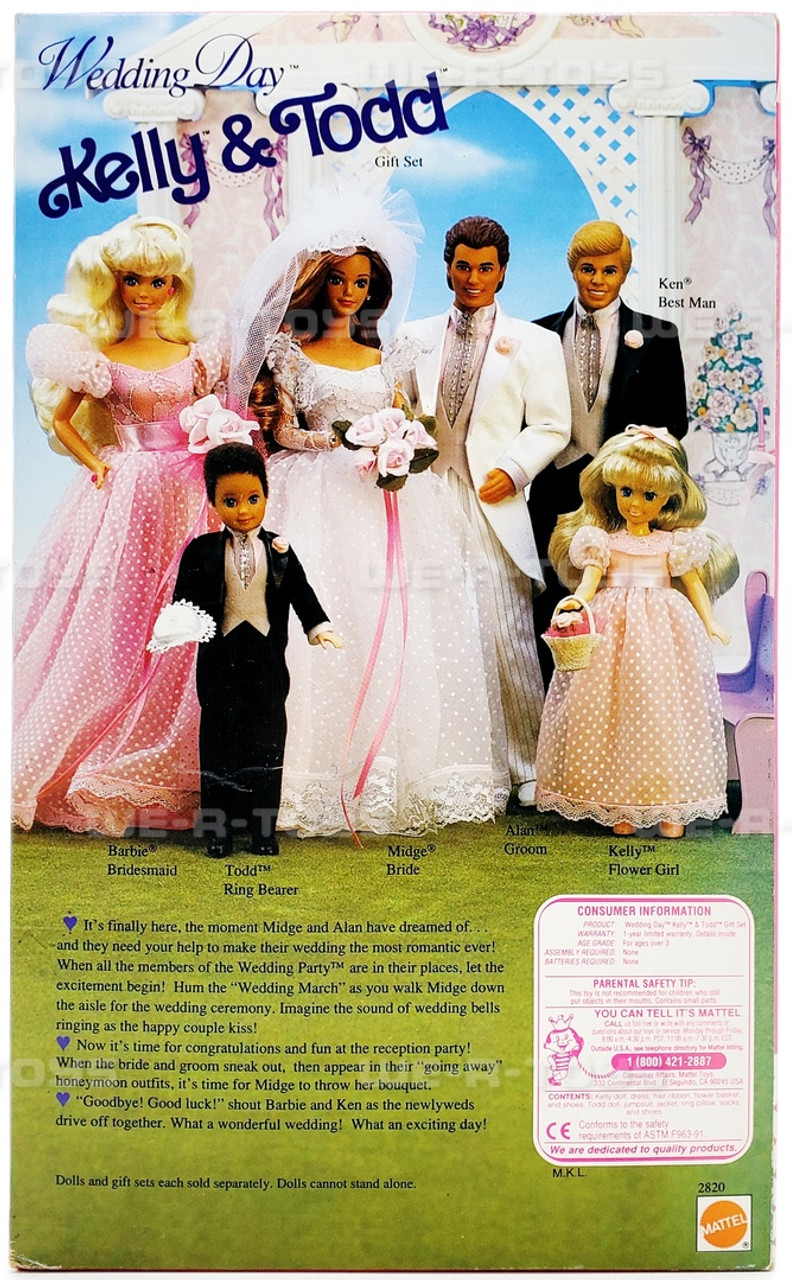 Wedding Day Kelly & Todd Gift Set Barbie Dolls 1991 Mattel 2820