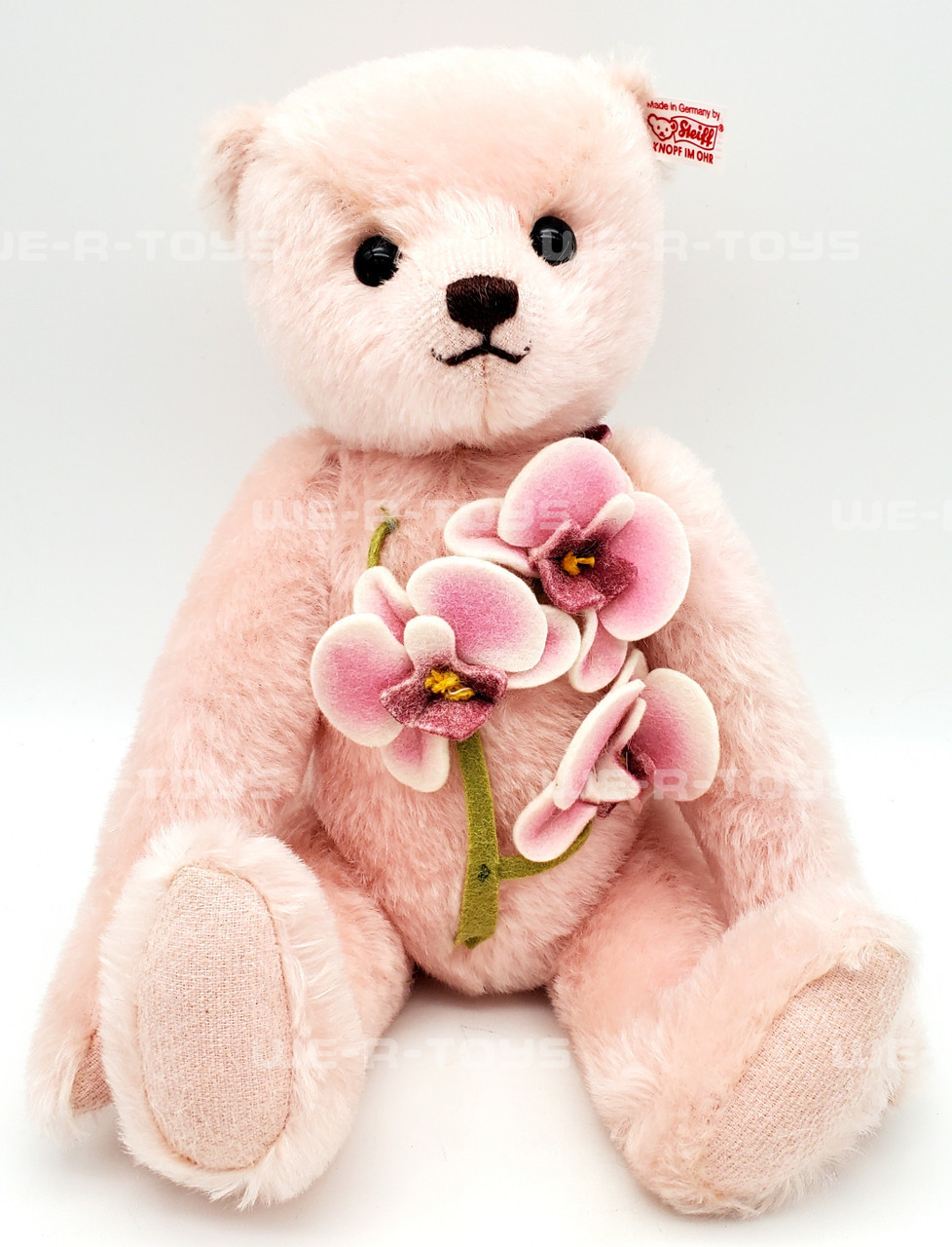 Steiff Teddy Bear 035111 Laelia Rose Pink Flowers with Certificate and Box  NEW