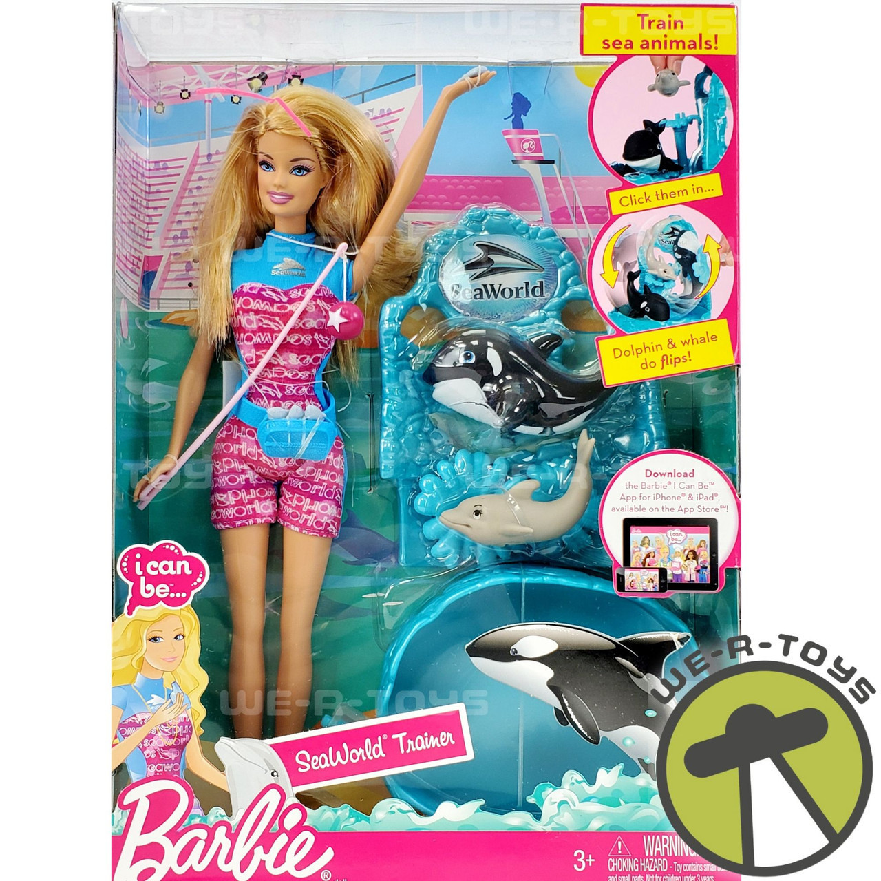 Barbie I Can Be SeaWorld Trainer Doll Play Set 2010 Mattel #N4886 NRFB