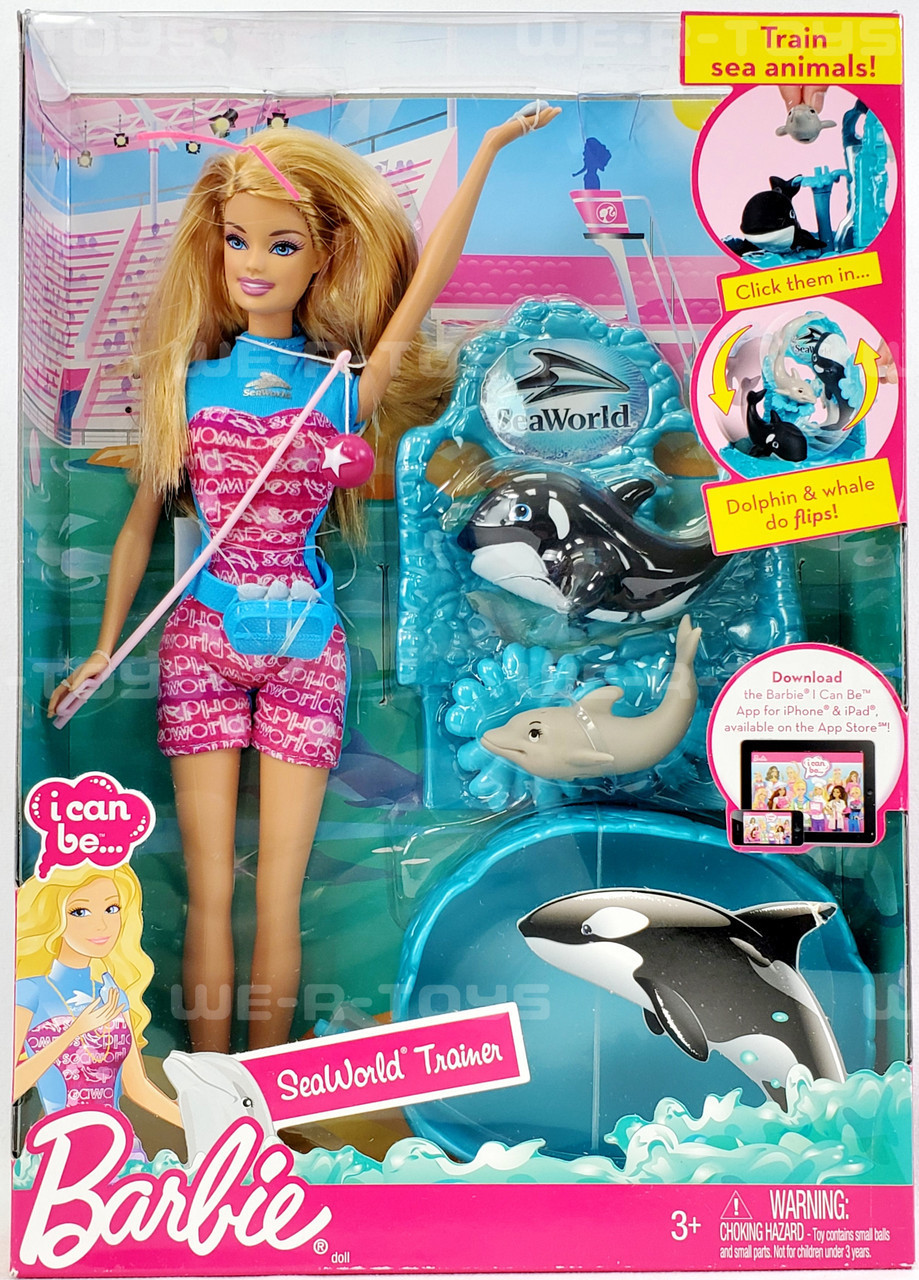 Barbie I Can Be SeaWorld Trainer Doll Play Set