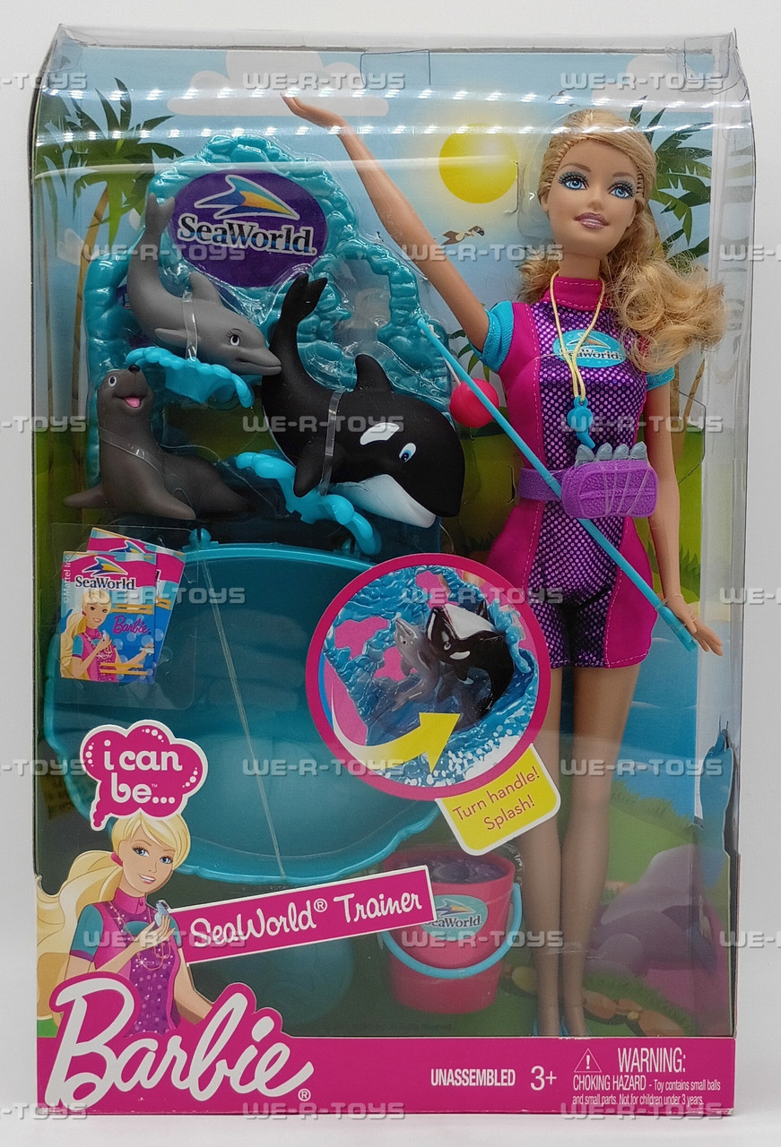 Sea Monster Barbi Barbie I Can Be SeaWorld Trainer Doll Play Set