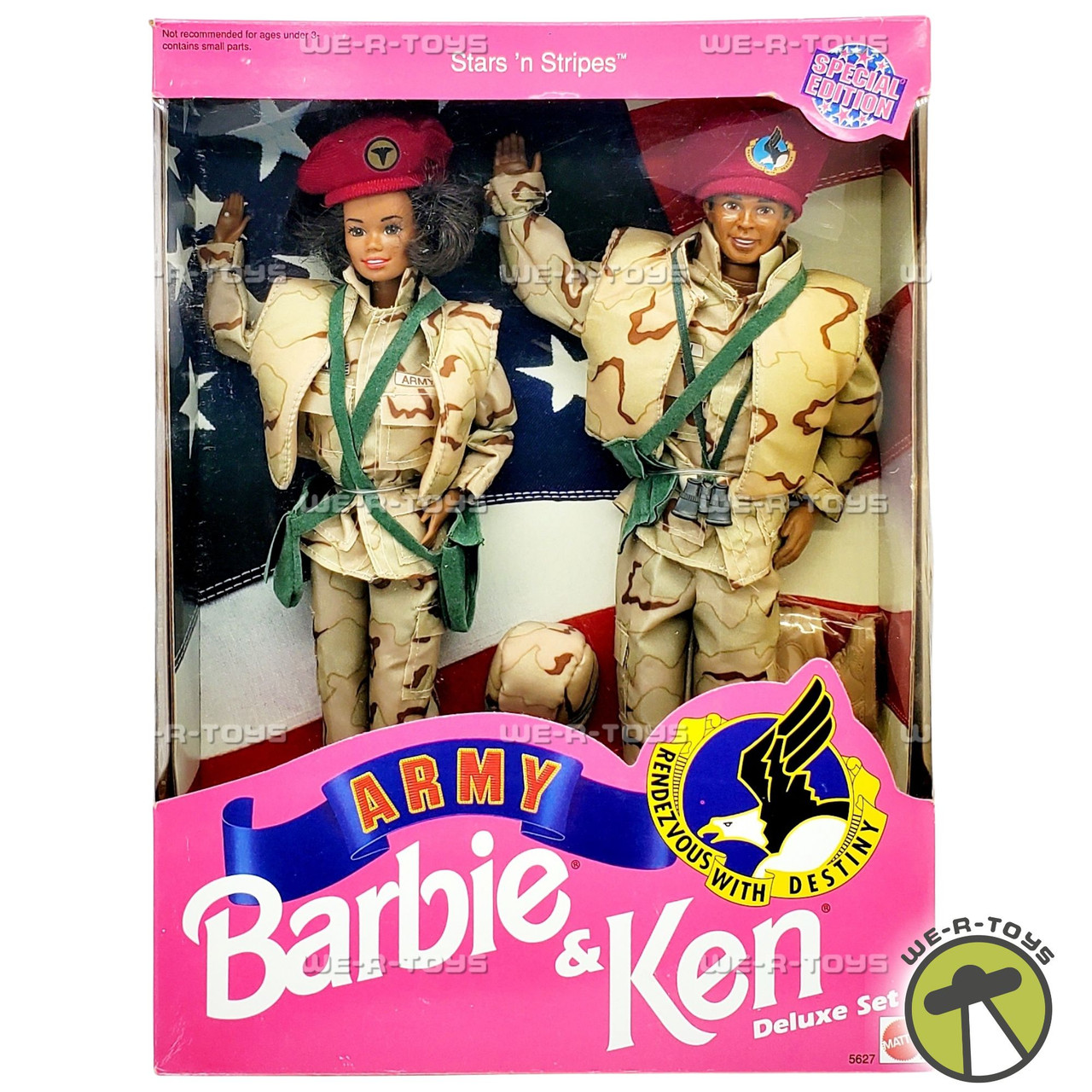 Stars 'n Stripes Army Barbie & Ken Deluxe Set African American