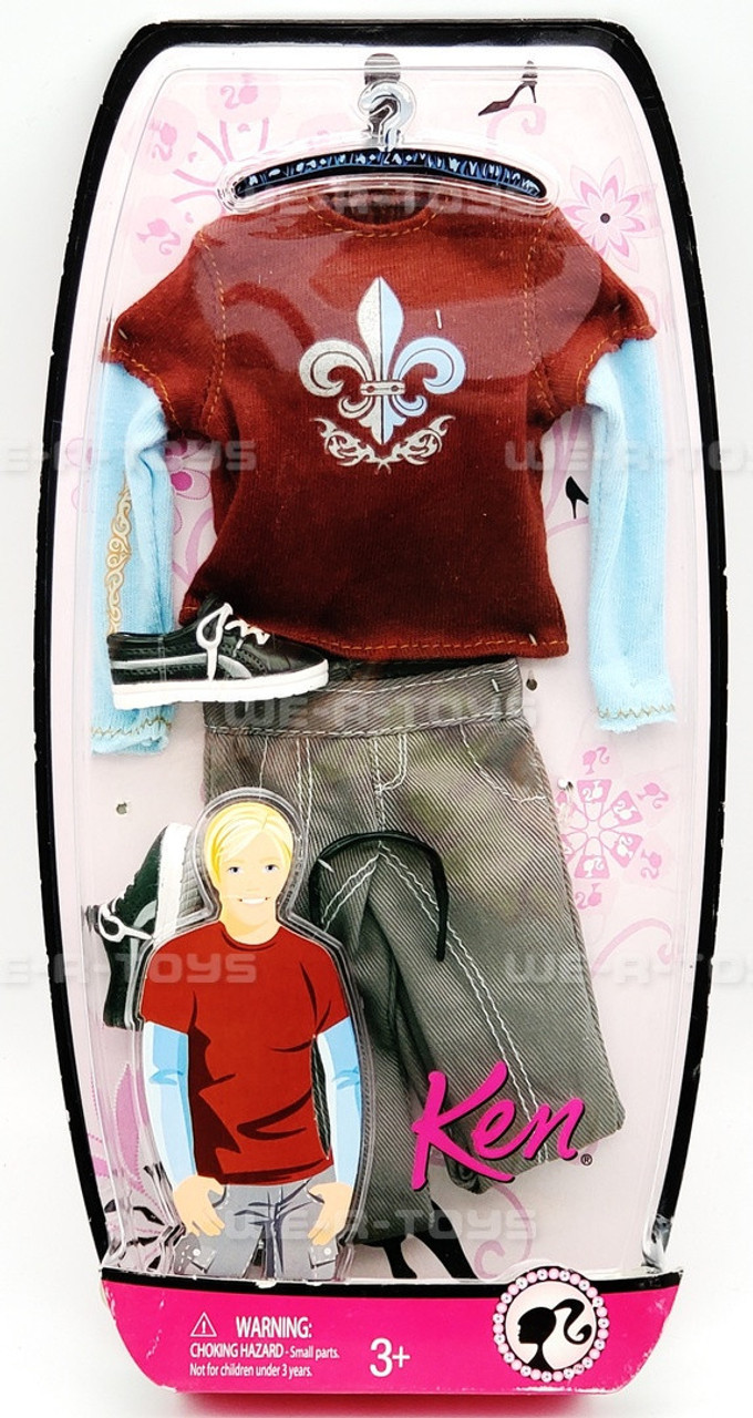 Barbie & Ken Pack with Doll Clothes & Accessories for Each, Plaid Dress &  Smiley Shirt (2 Outfits)