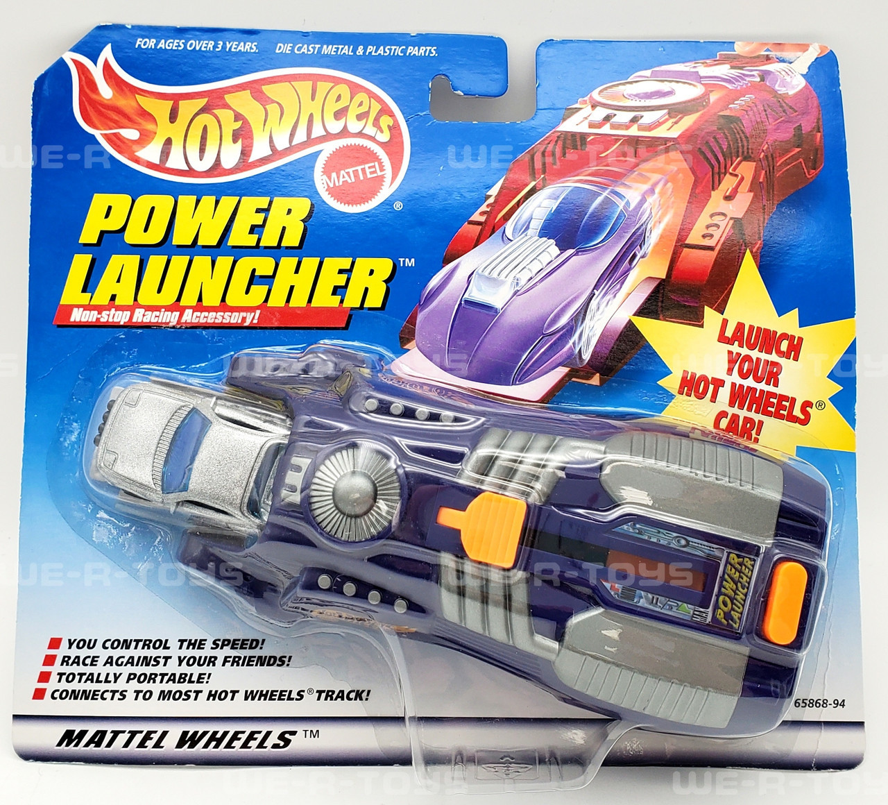 Hot Wheels Power Launcher Launch your Hot Wheels Car Purple Mattel