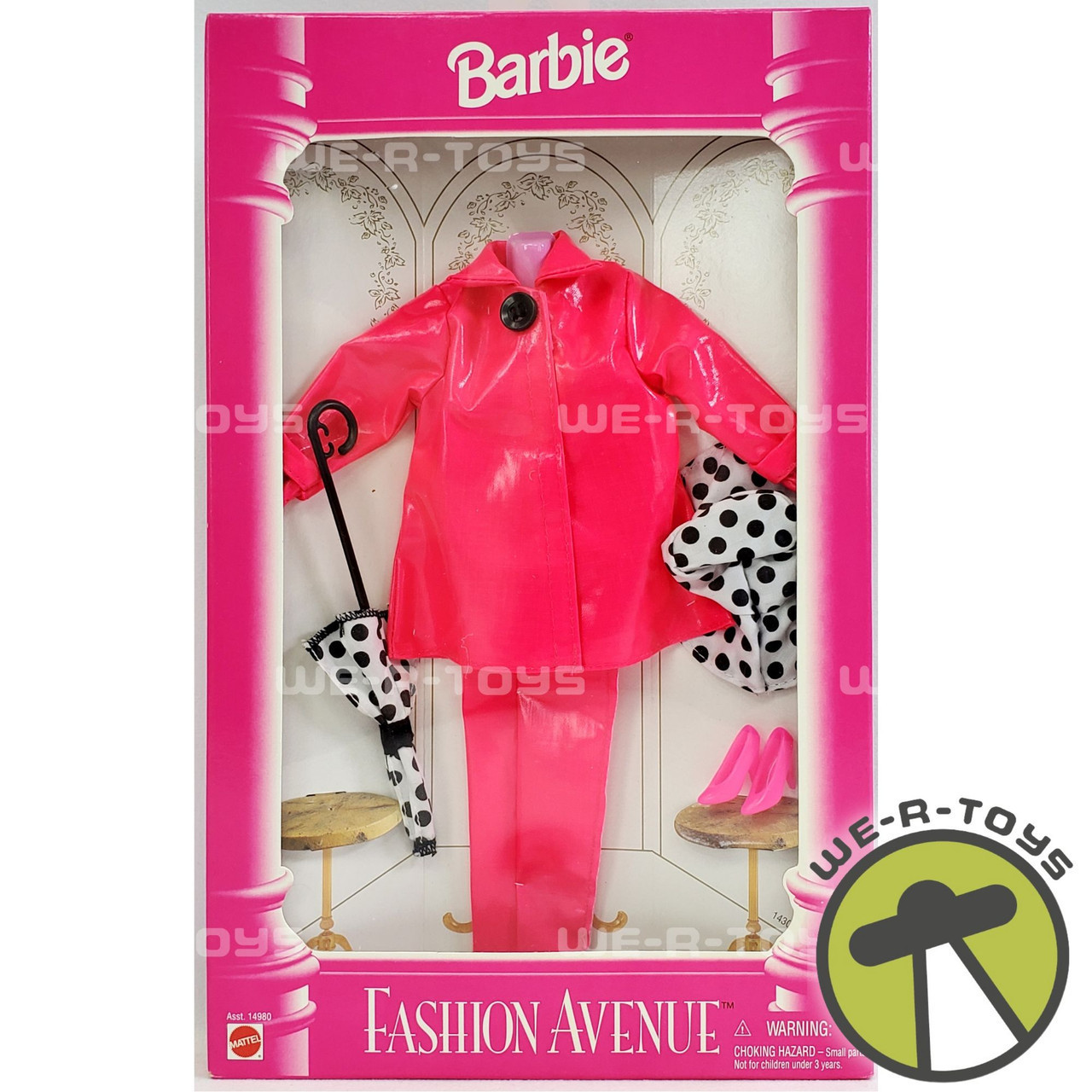 Barbie Fashion Avenue Pink Lace top with Overalls Outfit 1995