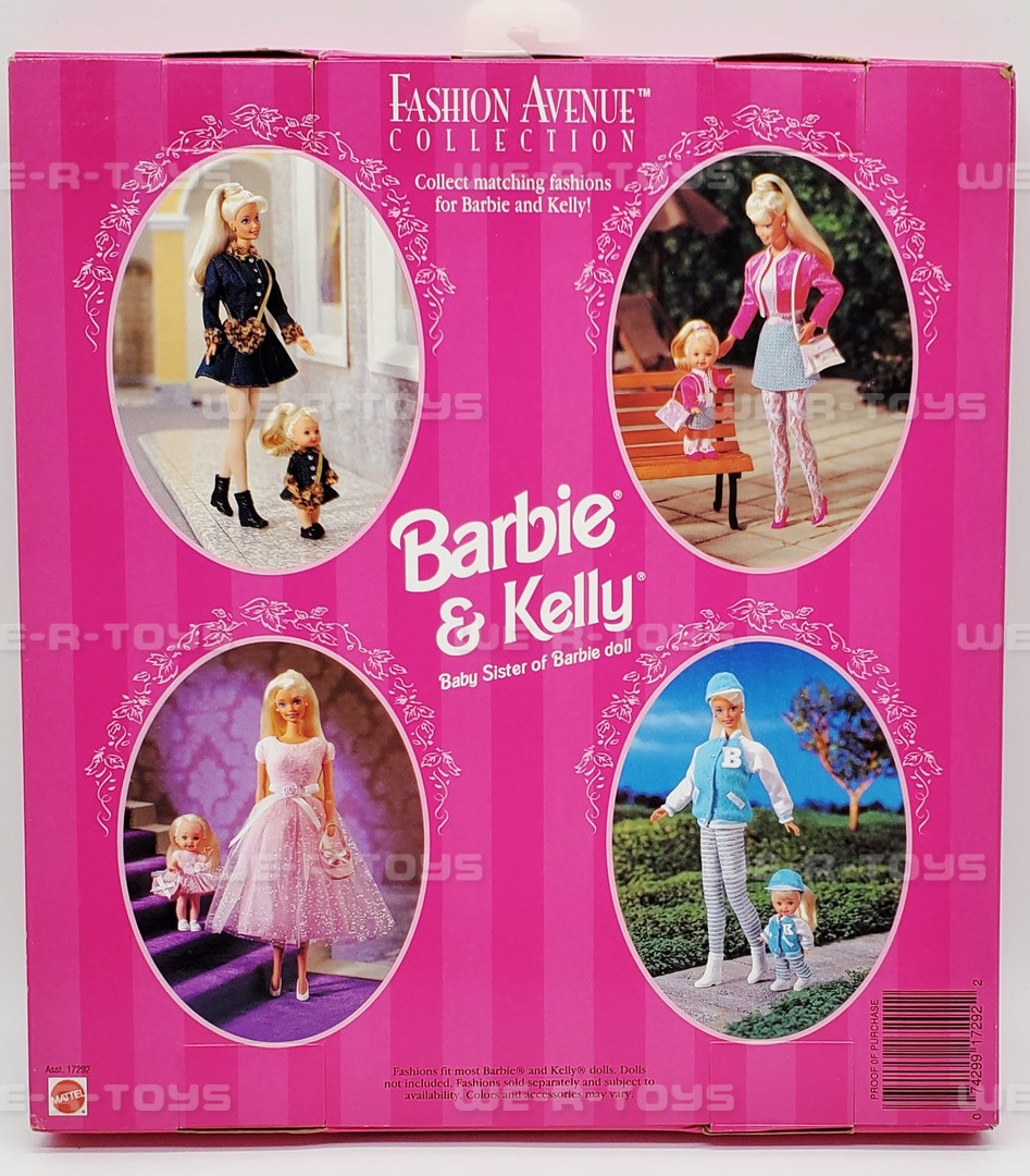 Barbie Fashion Avenue Barbie & Kelly Pink Dresses 1996 Mattel 17296 NRFB Barbie Fashion Avenue Barbie & Kelly Pink Dresses 1996 Mattel 17296 NRFB