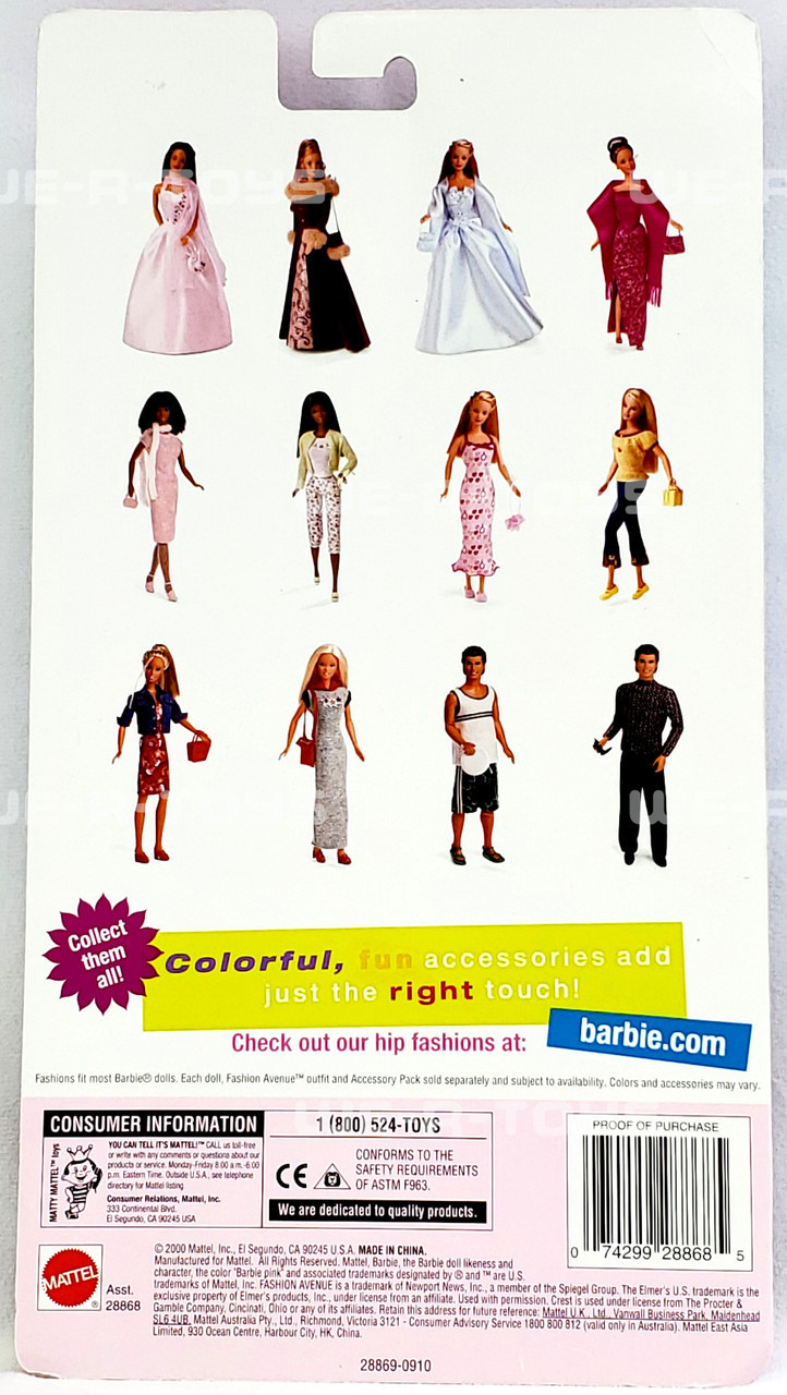 Barbie Fashion Avenue Stylish Accessory Bonanza 2001 Mattel #28868