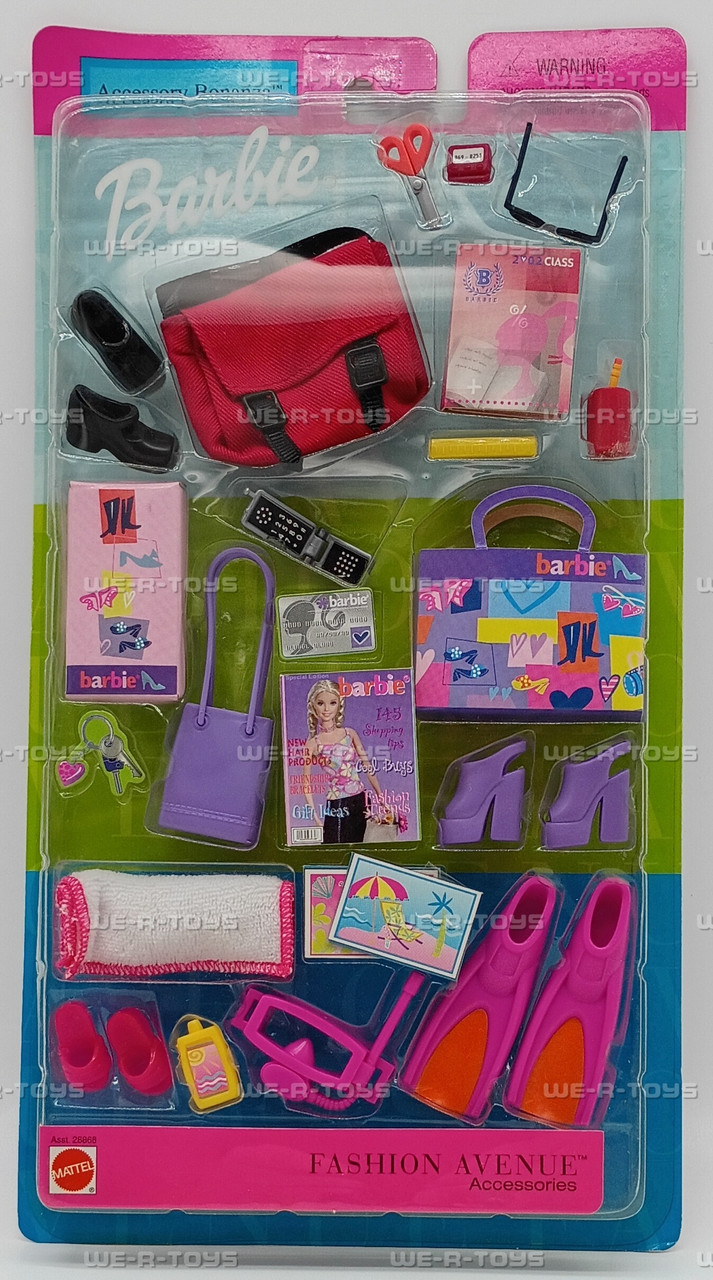 レア　Barbie セット★アメリカ購入品 Barbie Fashion Avenue Accessory Bonanza Set 2002 Mattel #28868 New