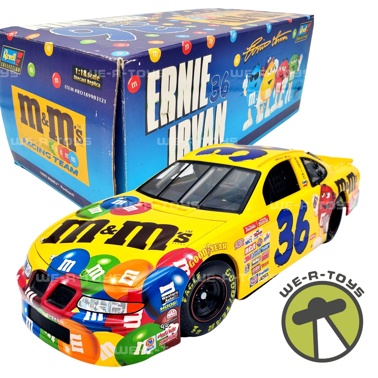 Campeones de carreras NASCAR Ernie IRVAN 36 Escala 1:64 50th