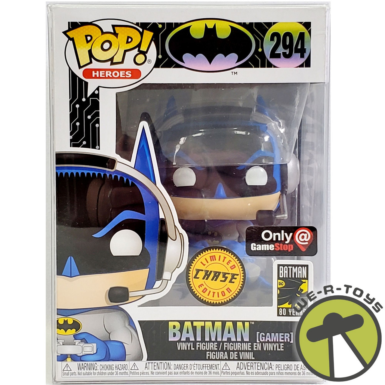 Funko Pop! Heroes Batman Gamer Limited Edition Chase DC Vinyl Figure #294  NRFB