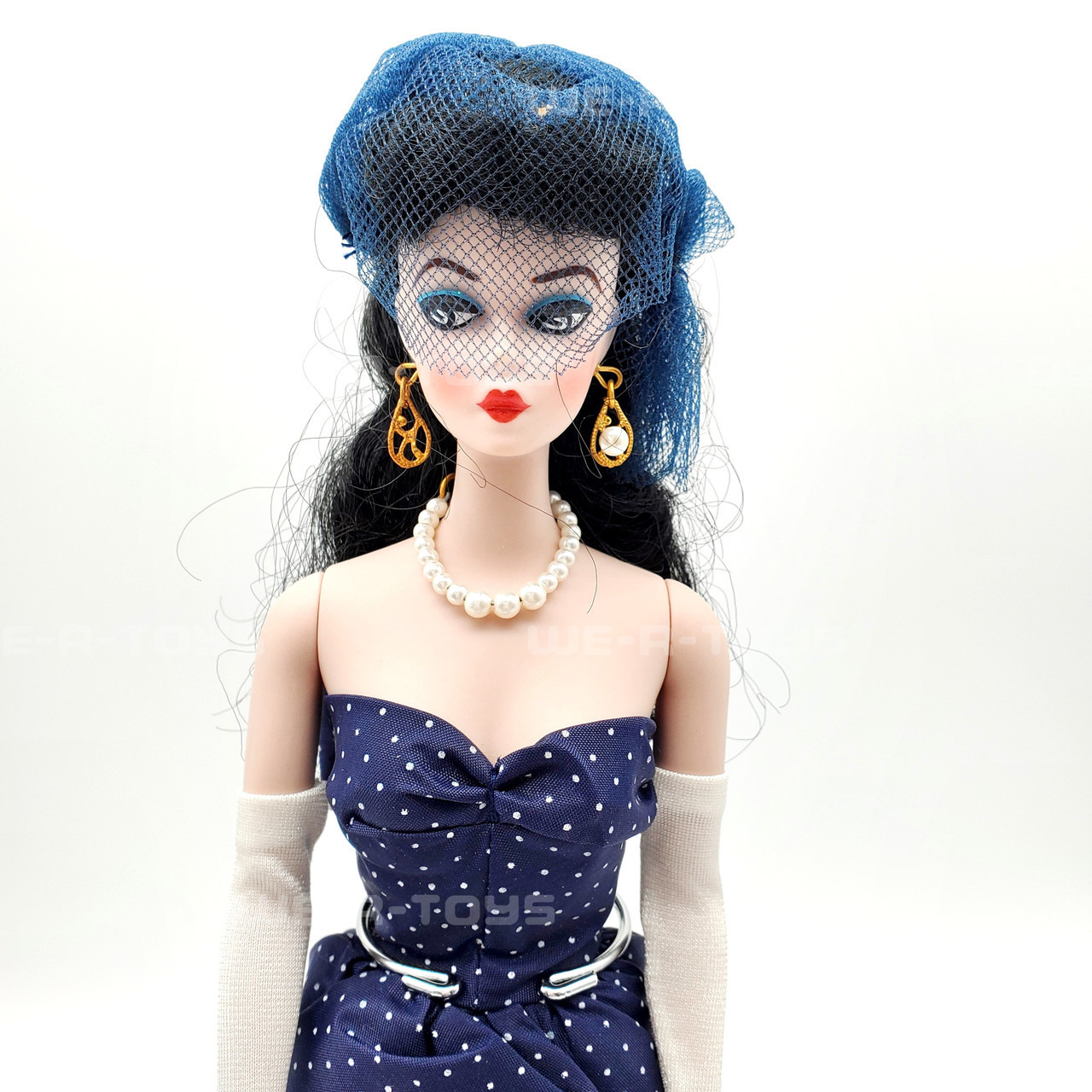 Gay Parisienne Barbie Porcelain with Shoes, Stole, and Purse