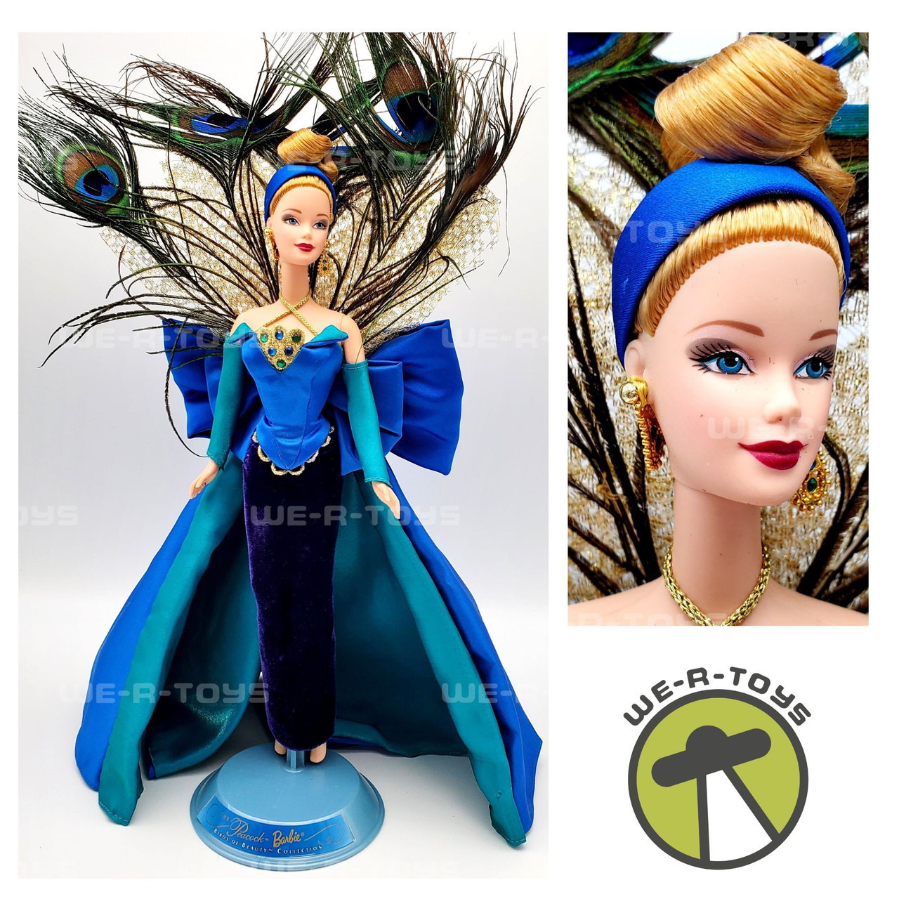 Barbie The Peacock Collector Edition with Stand and Base 1998 Mattel USED