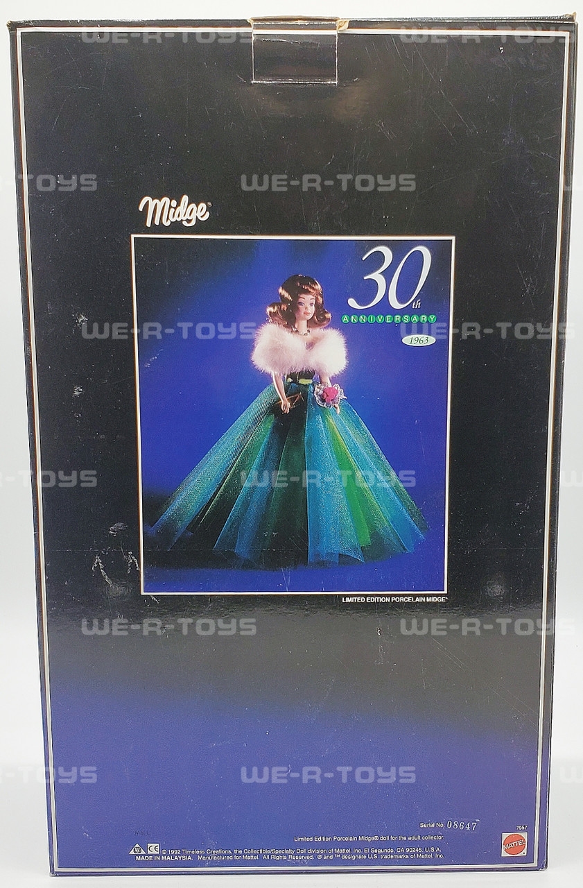 Barbie Ltd Edition Porcelain Midge 30th Anniversary Doll 1992