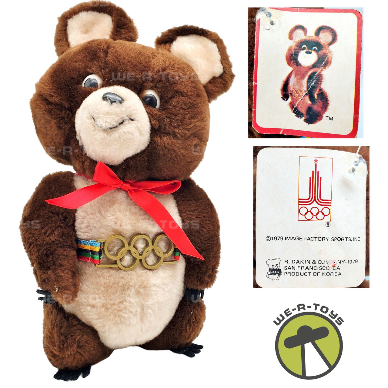 R. Dakin & Co 1980 Moscow Olympic Mascot Misha 13in Plush with